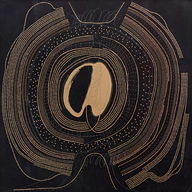 lighthouse of body A 120 x 120 cm acrylic and pencil on canvas 2013