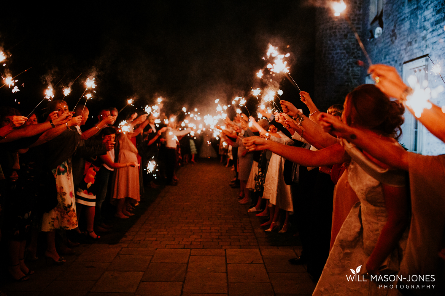  night sparklers fireworks at hensol castle wedding photographer cardiff 