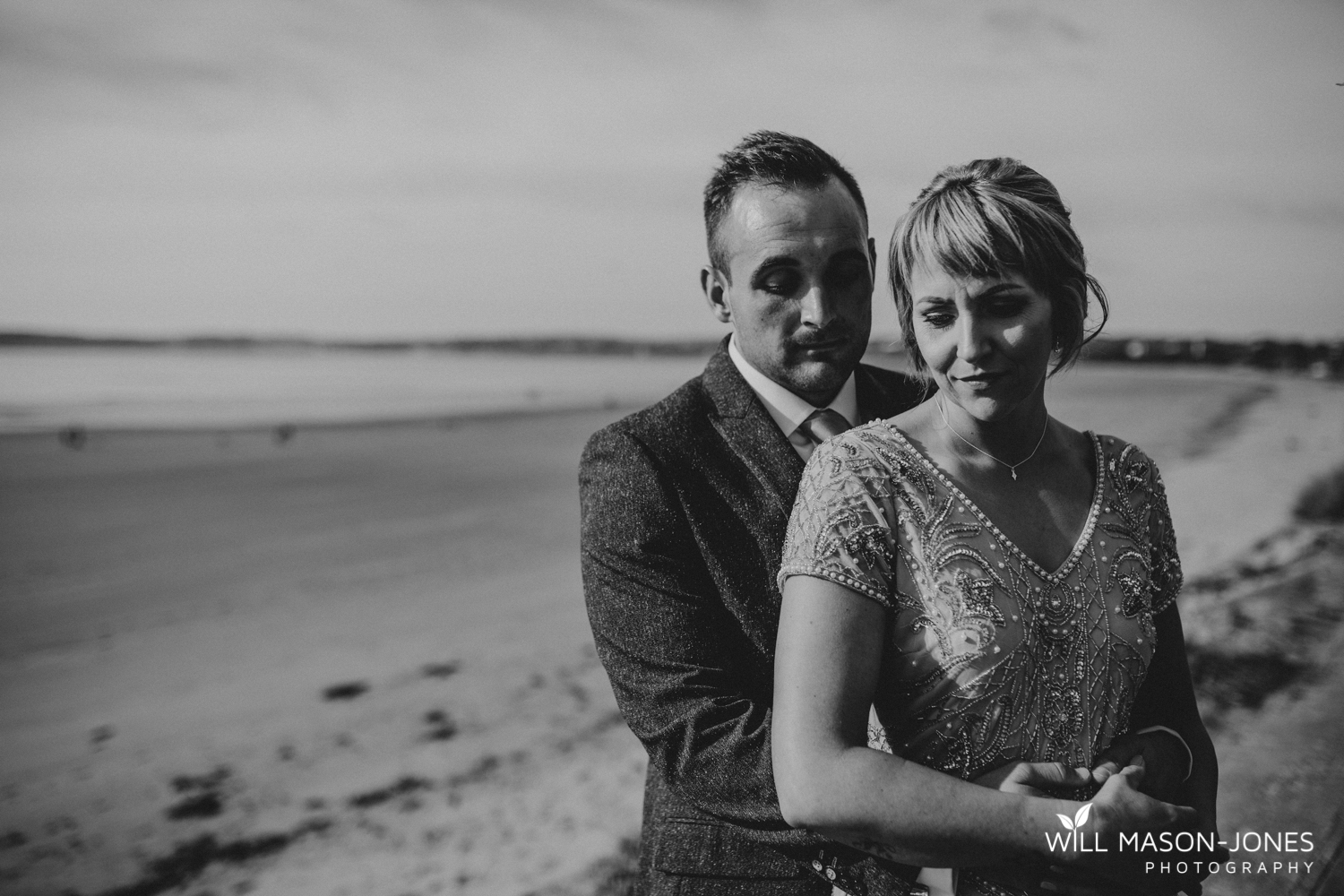Swansea registry office wedding photographer beach seafront photography