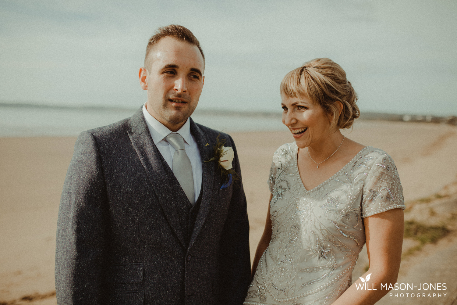 Swansea registry office wedding photographer beach seafront photography
