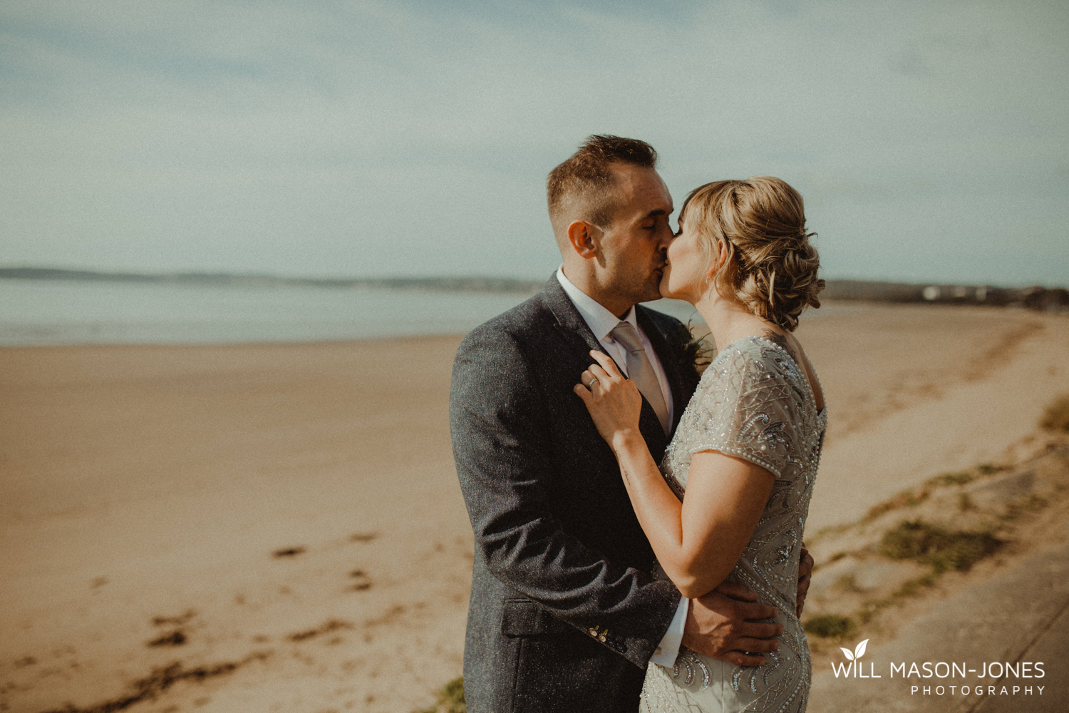 Swansea registry office wedding photographer beach seafront photography