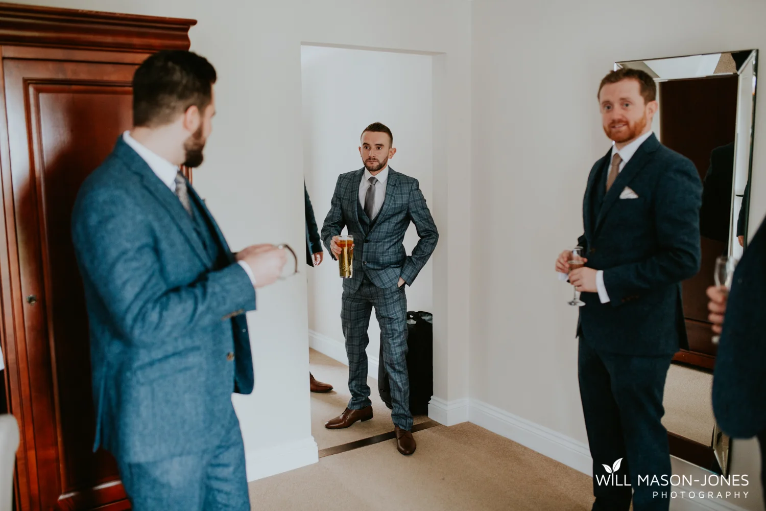  Groom preparations at The King Arthur Hotel Gower Swansea photography 