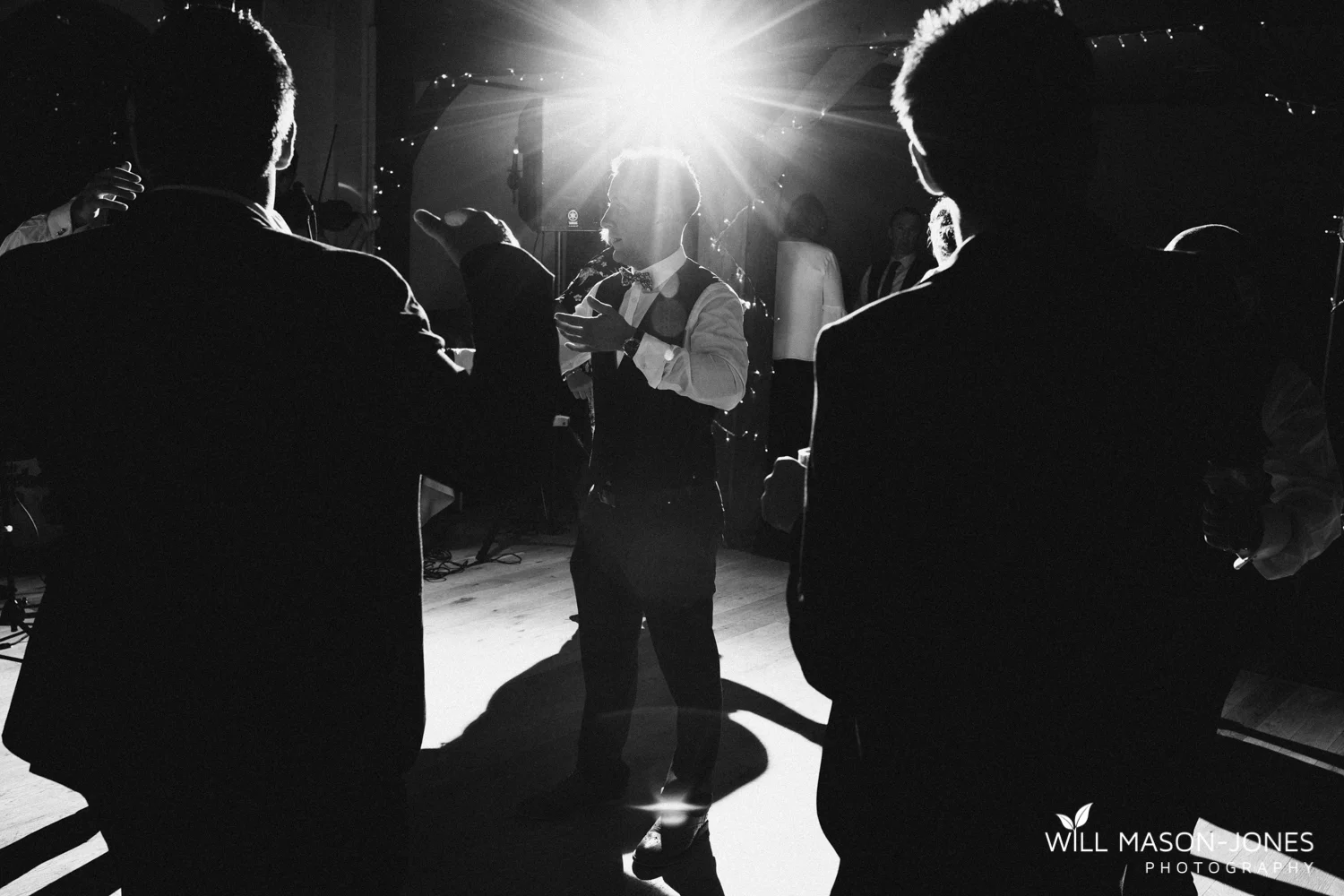  fun colourful and relaxed wedding dancefloor evening photography at king arthur hotel swansea 
