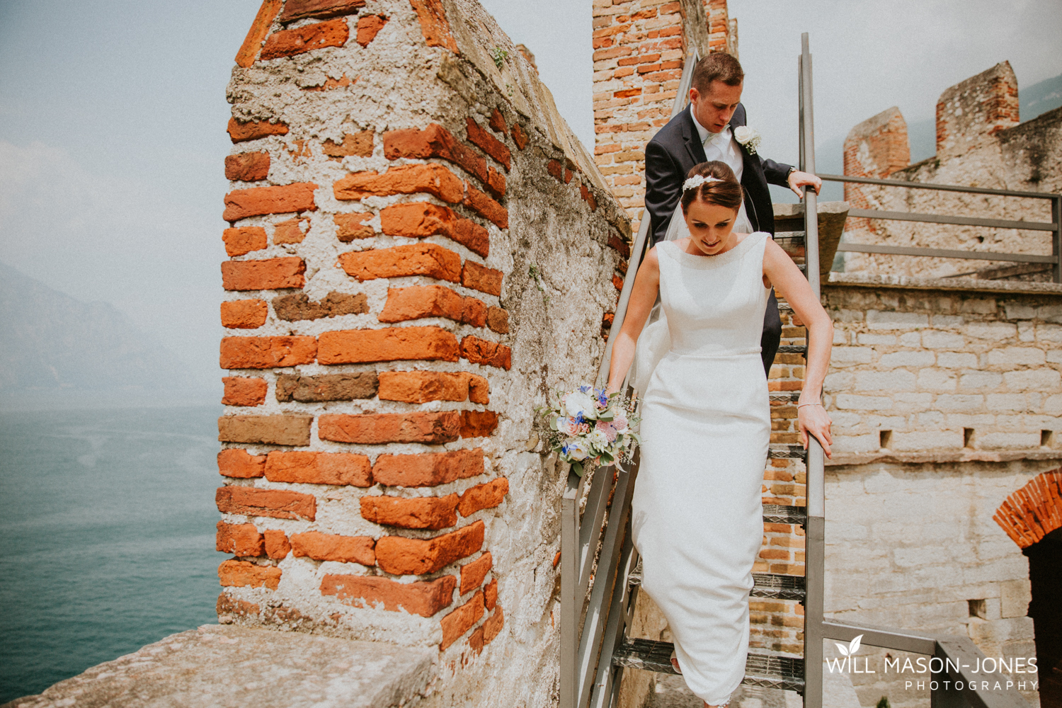  lake garda weddings italy malcesine castle couple photographs 