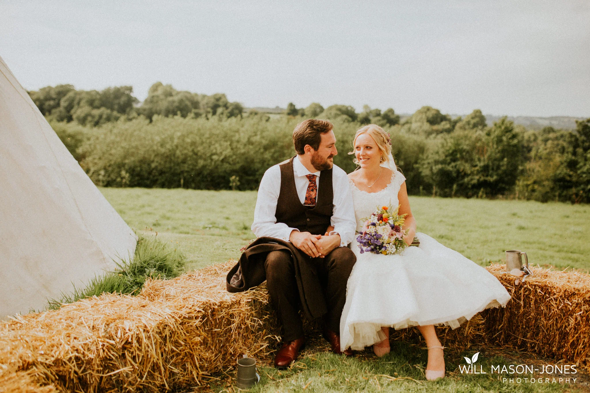  pen y banc farm couple portraits tipi wedding photography 