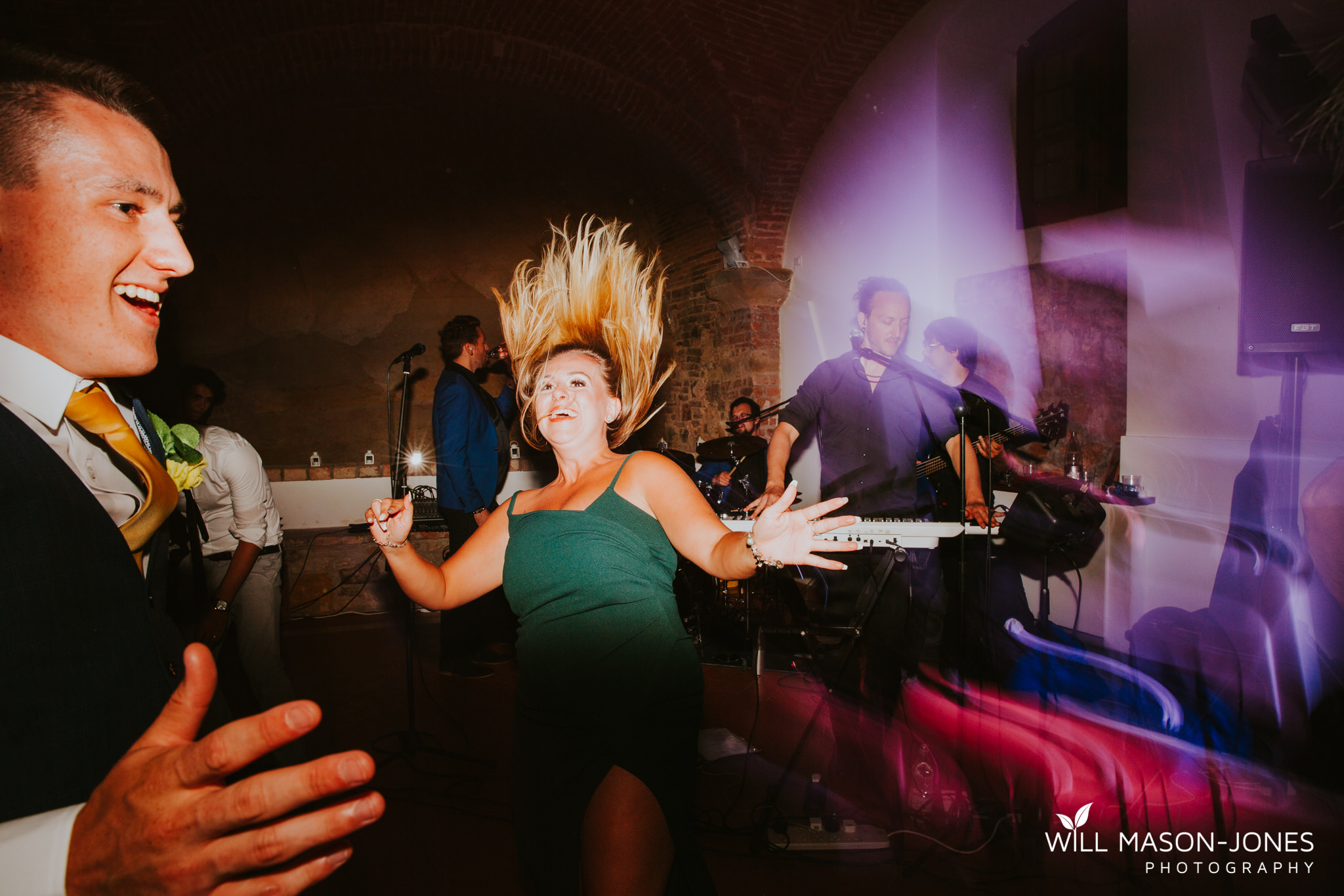  Borgo Il Castagno tuscany Italy villa destination wedding evening reception dancefloor photography 