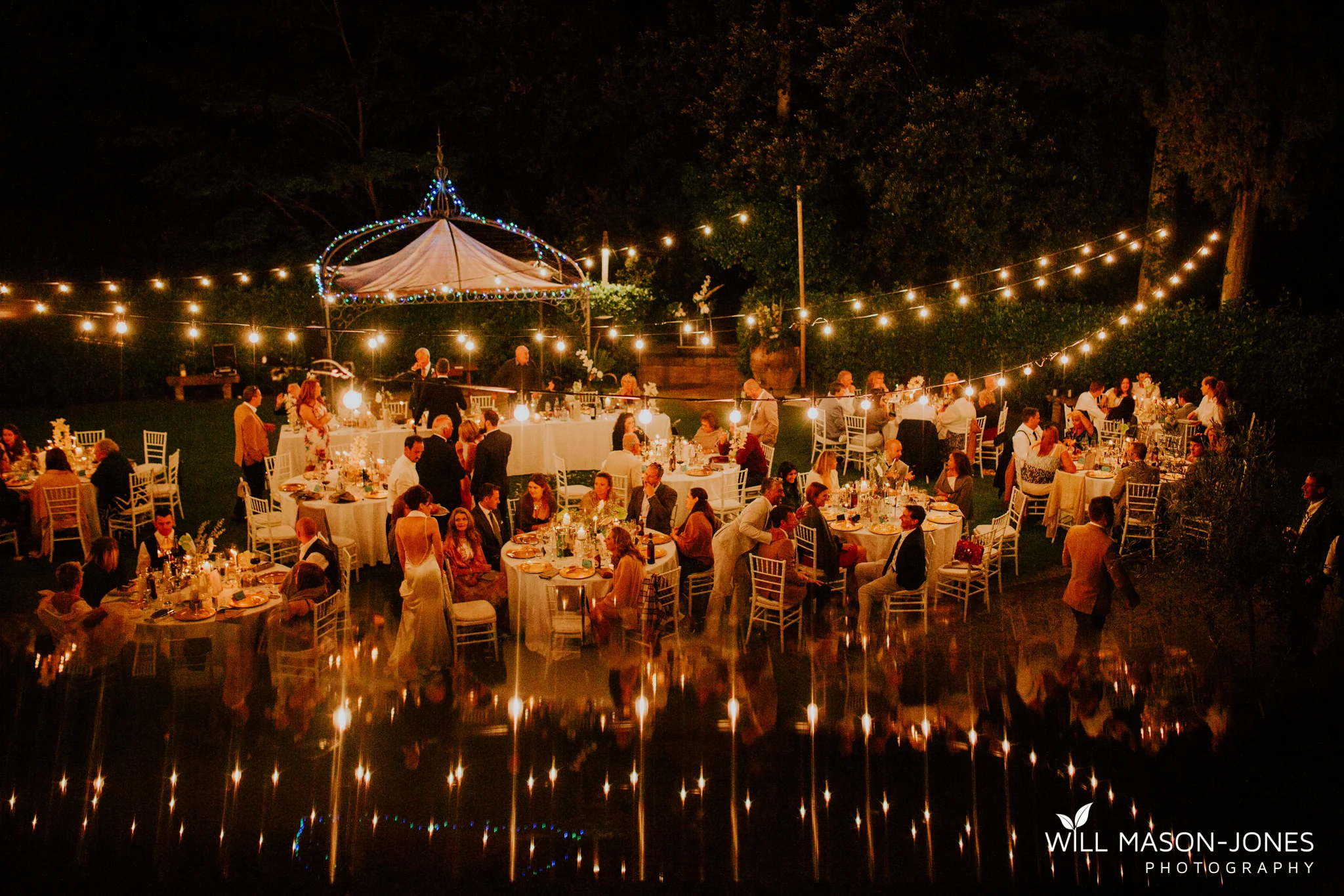  Borgo Il Castagno tuscany Italy villa destination wedding evening reception dancefloor photography 