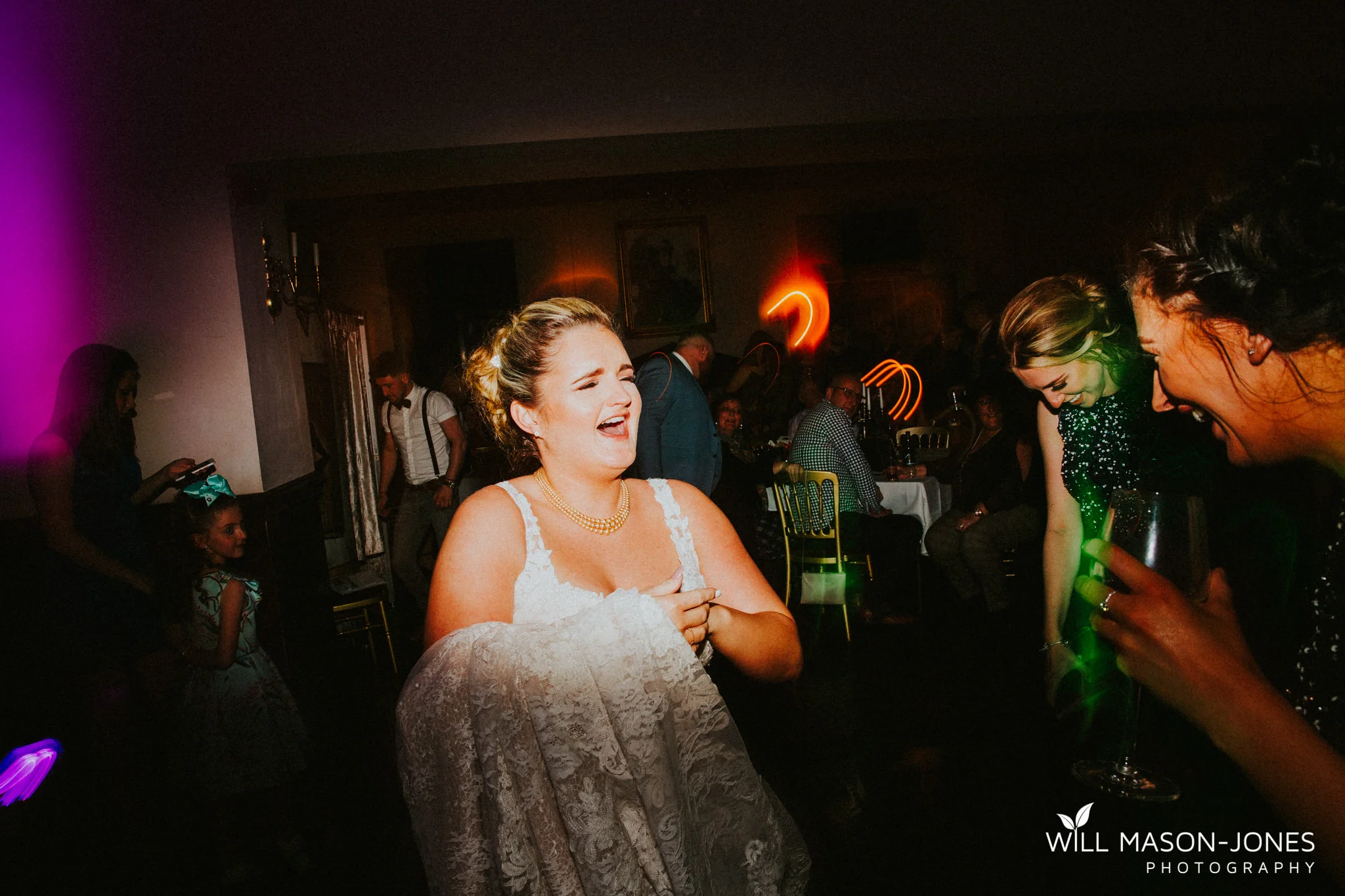  craig y nos castle weddings evening reception fun dancefloor photography 
