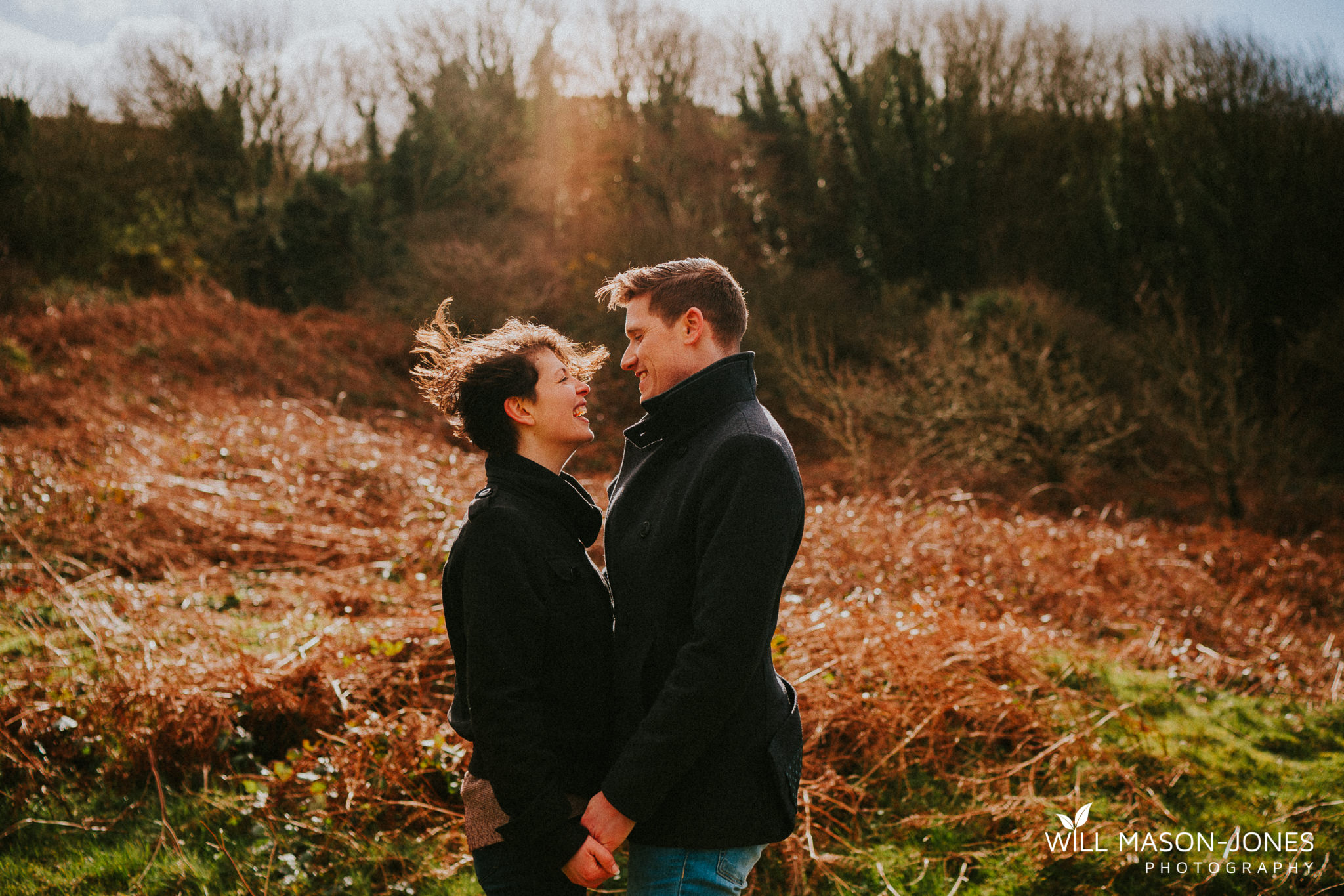 three cliffs bay swansea pre wedding couple photography earthy colourful relaxed photographer