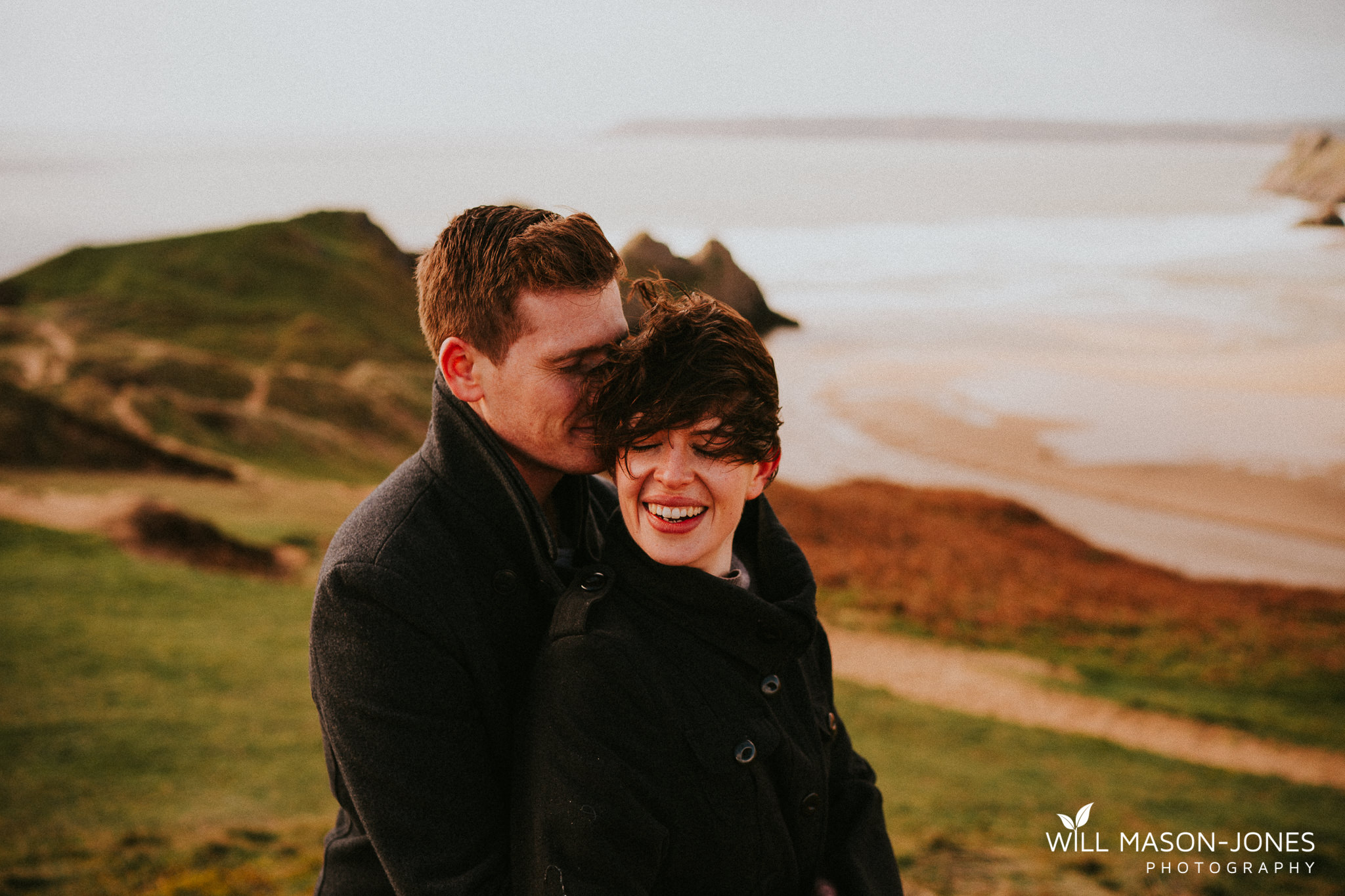  three cliffs bay swansea pre wedding couple photography earthy colourful relaxed photographer 