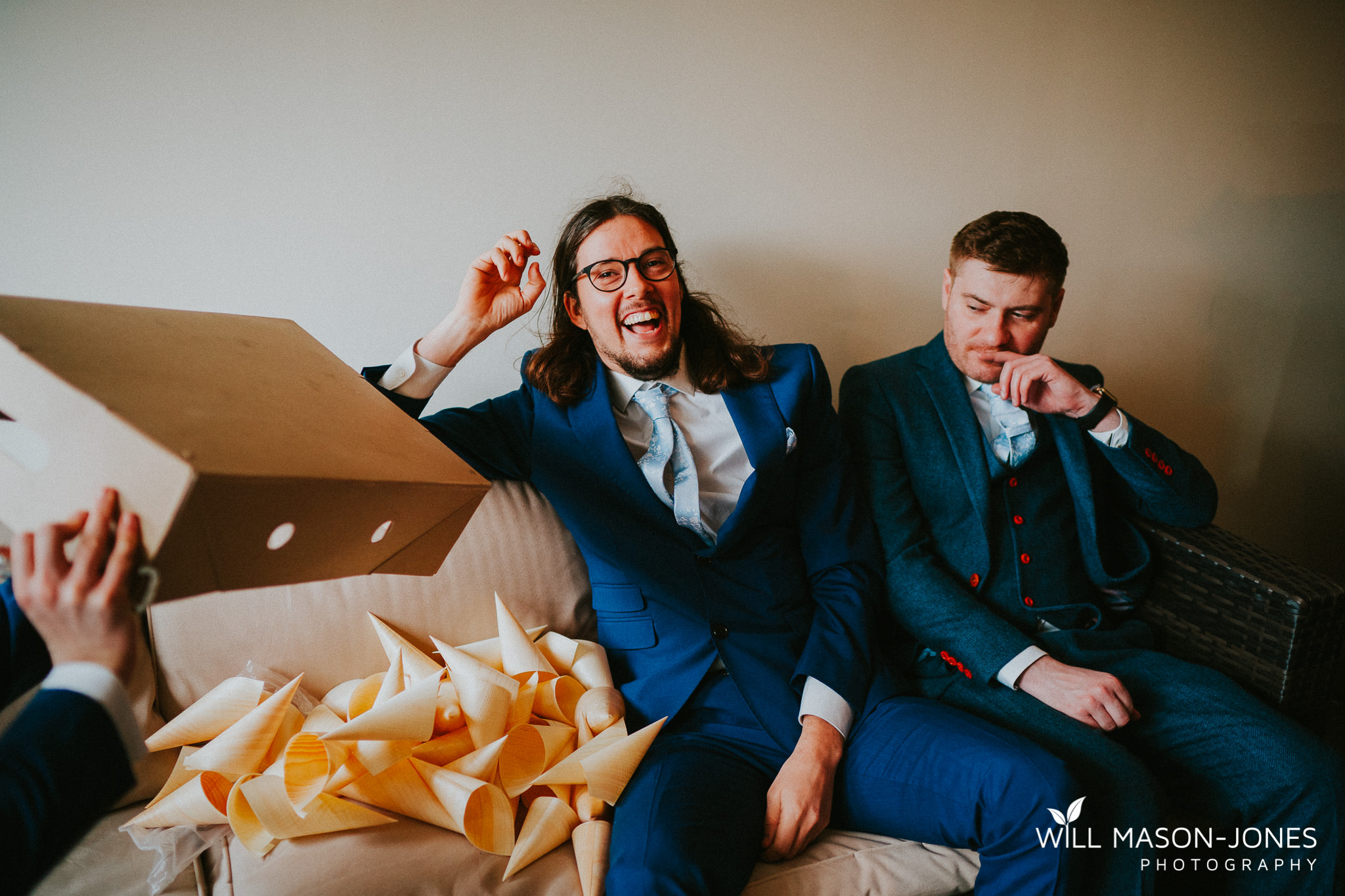  relaxed fun bridal and groom preparations at llanerch vineyard cardiff wedding 