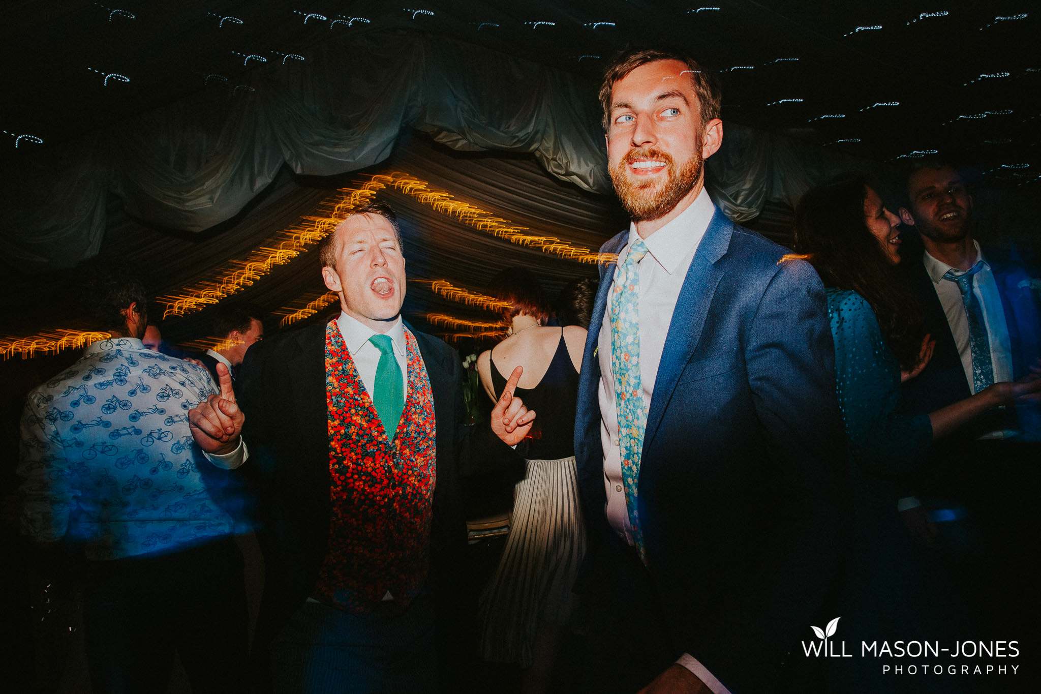  colourful energetic fun dancefloor dancing photography llanerch vineyard wedding cardiff 