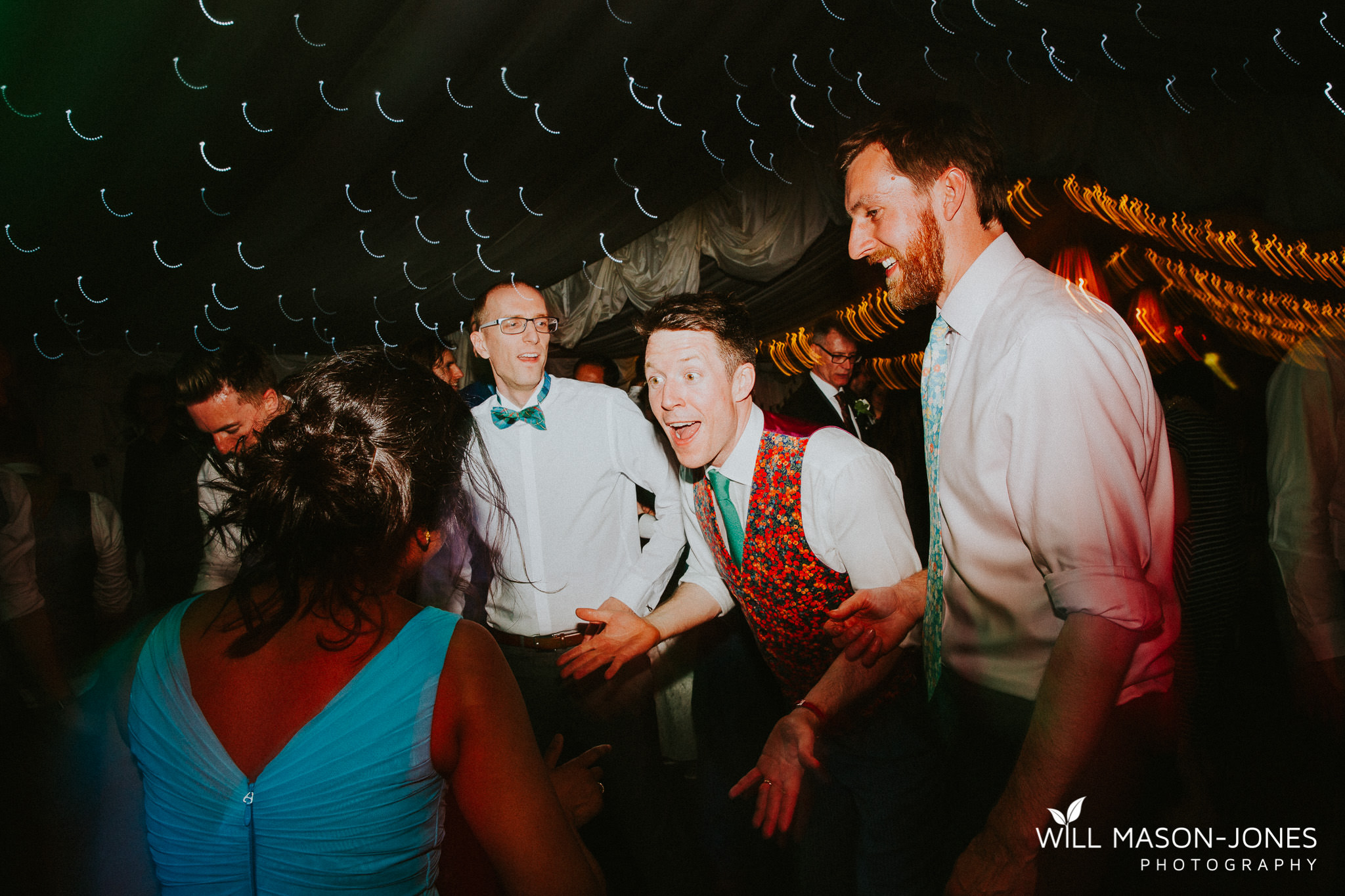  colourful energetic fun dancefloor dancing photography llanerch vineyard wedding cardiff 