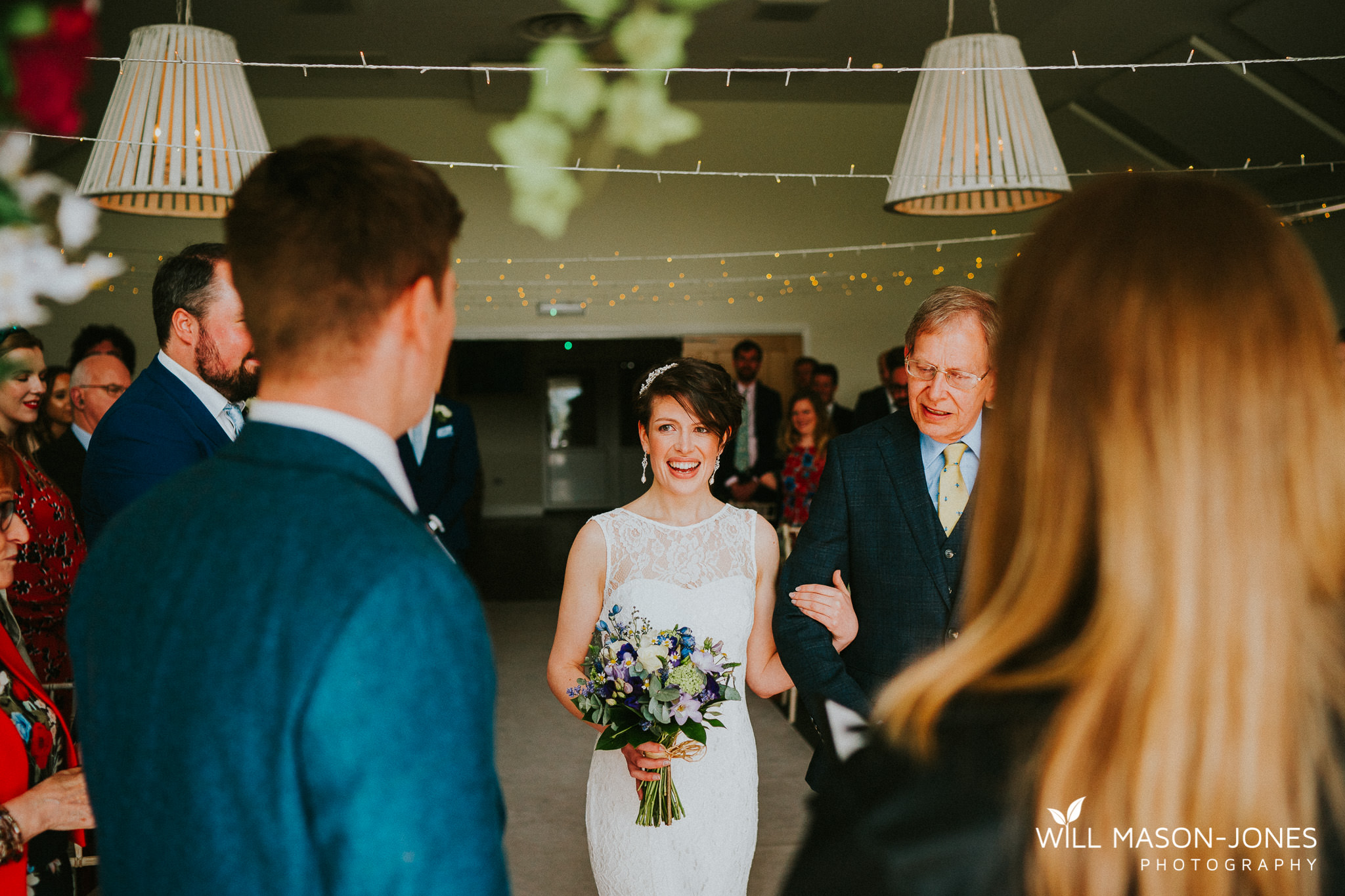  fun happy colourful wedding ceremony photography llanerch vineyard cardiff 