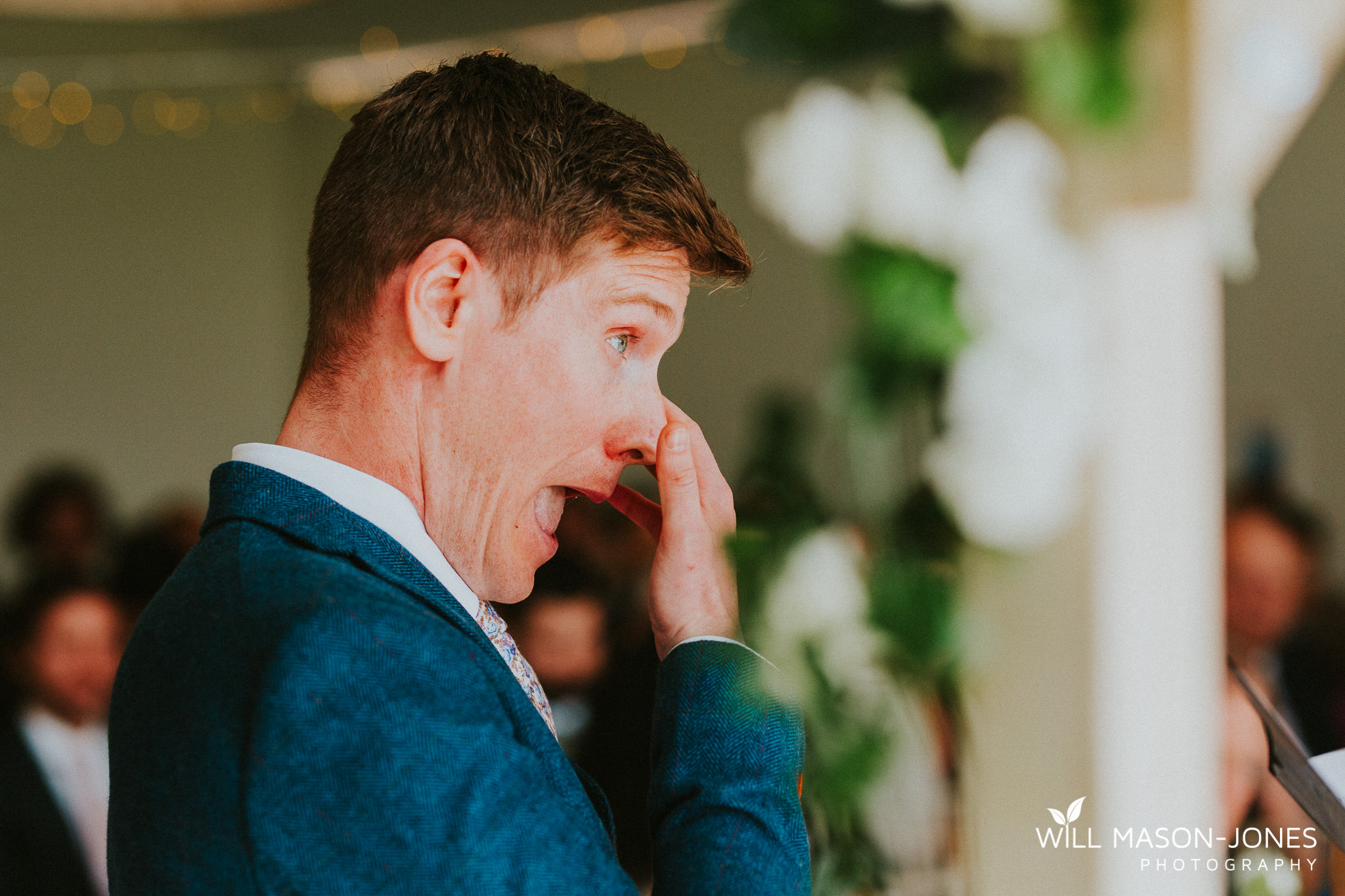  fun happy colourful wedding ceremony photography llanerch vineyard cardiff 