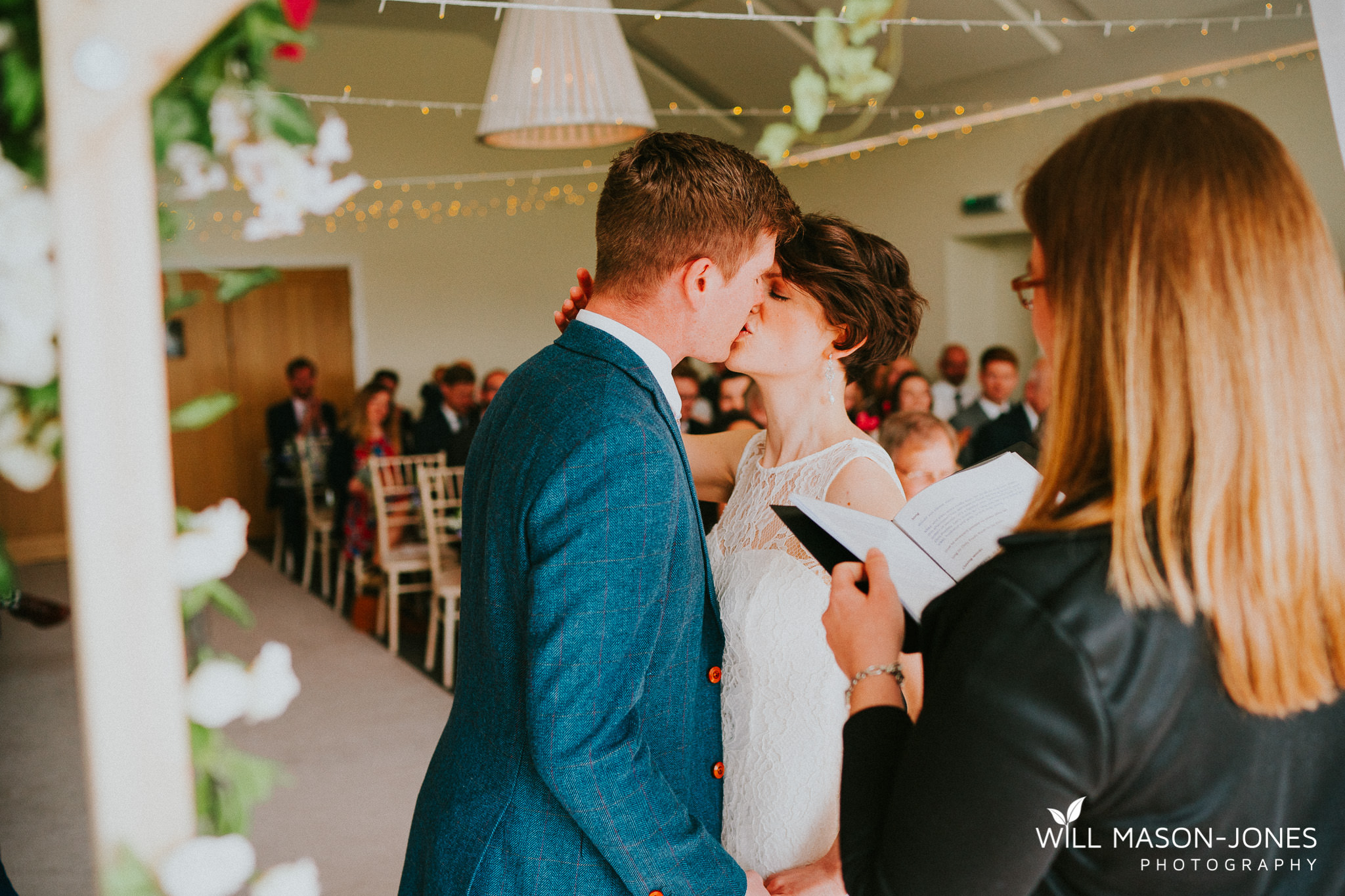  fun happy colourful wedding ceremony photography llanerch vineyard cardiff 