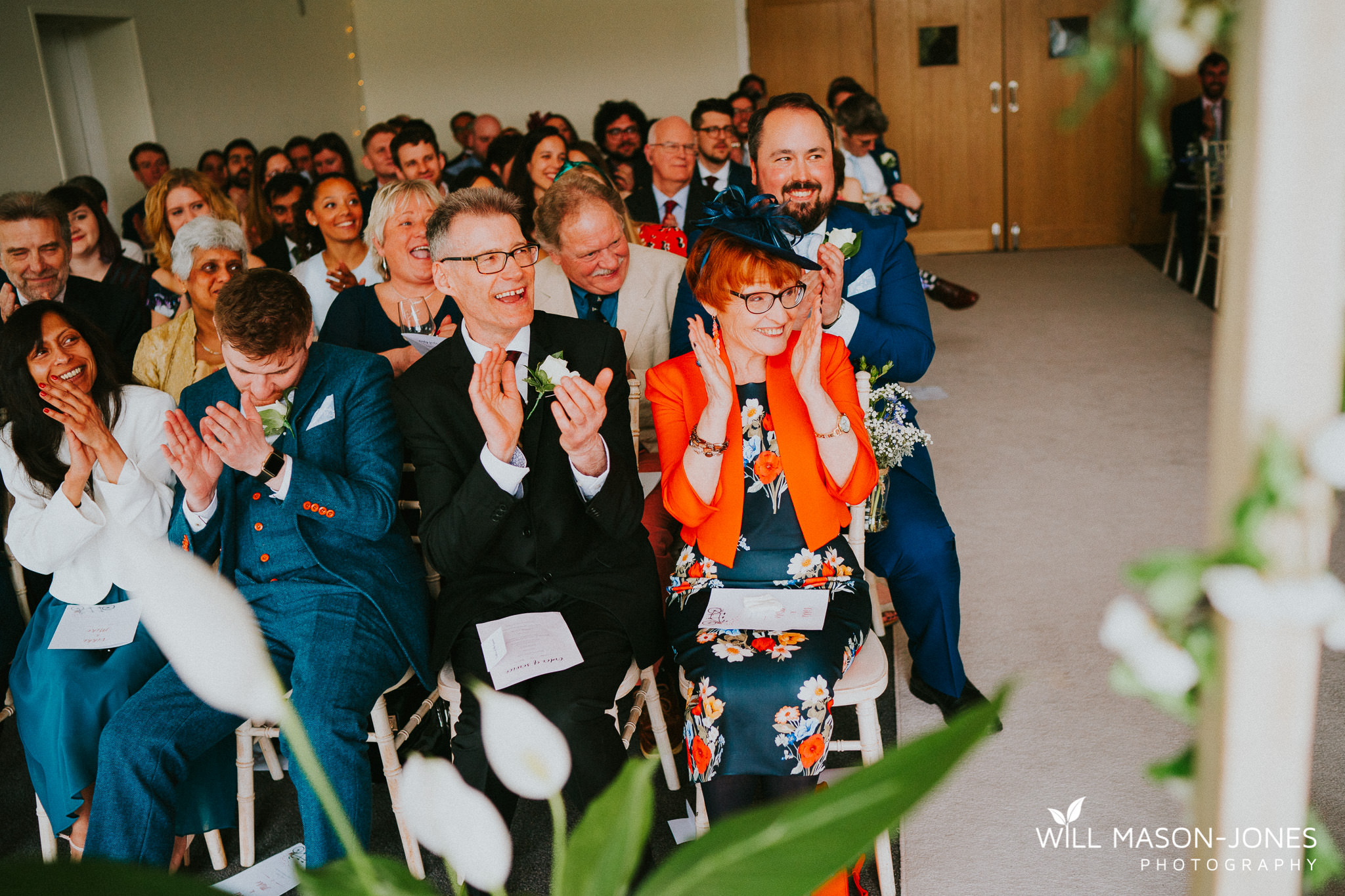  fun happy colourful wedding ceremony photography llanerch vineyard cardiff 