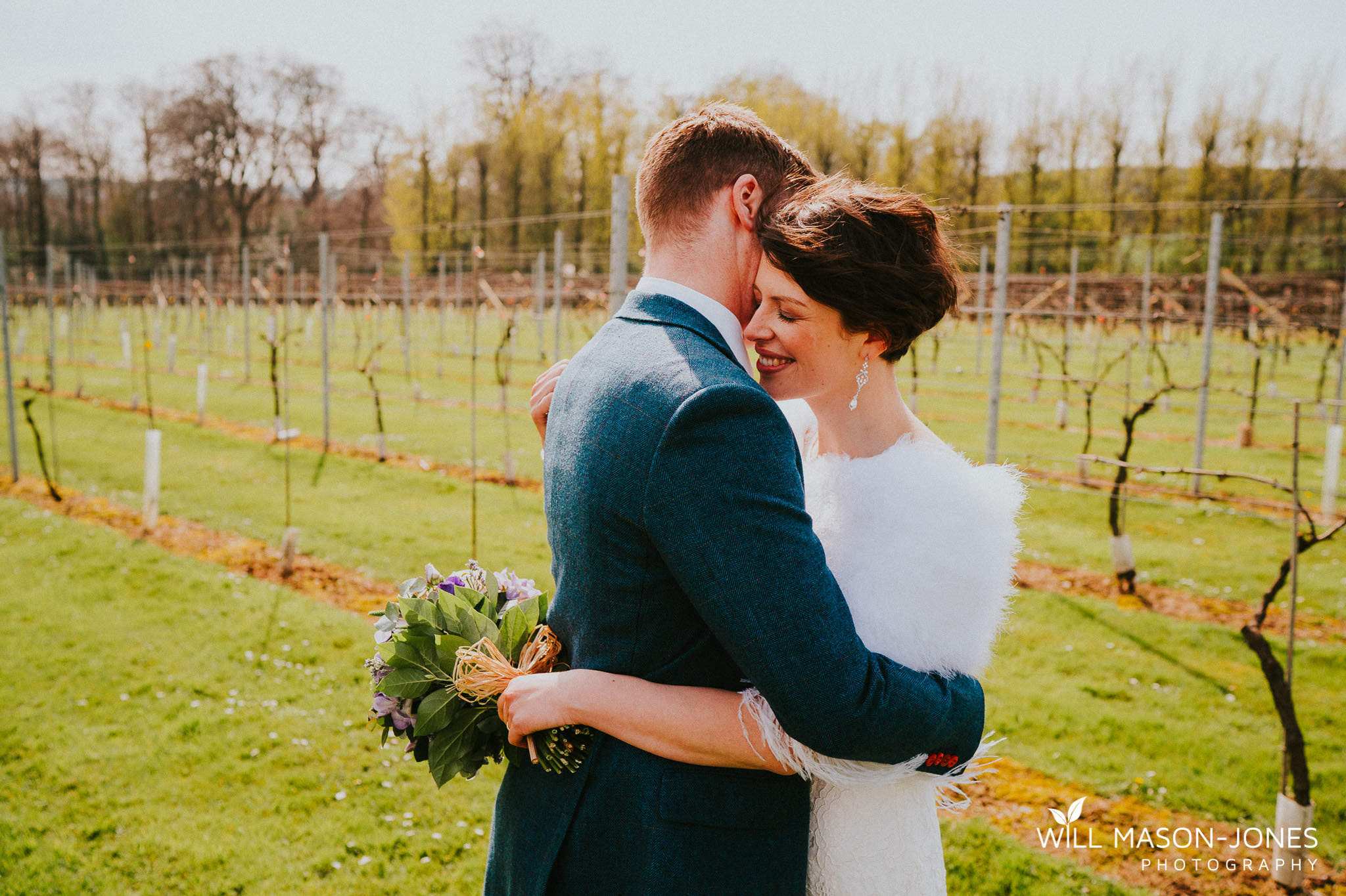  couple portrait natural woodland photography at llanerch vineyard cardiff wedding 