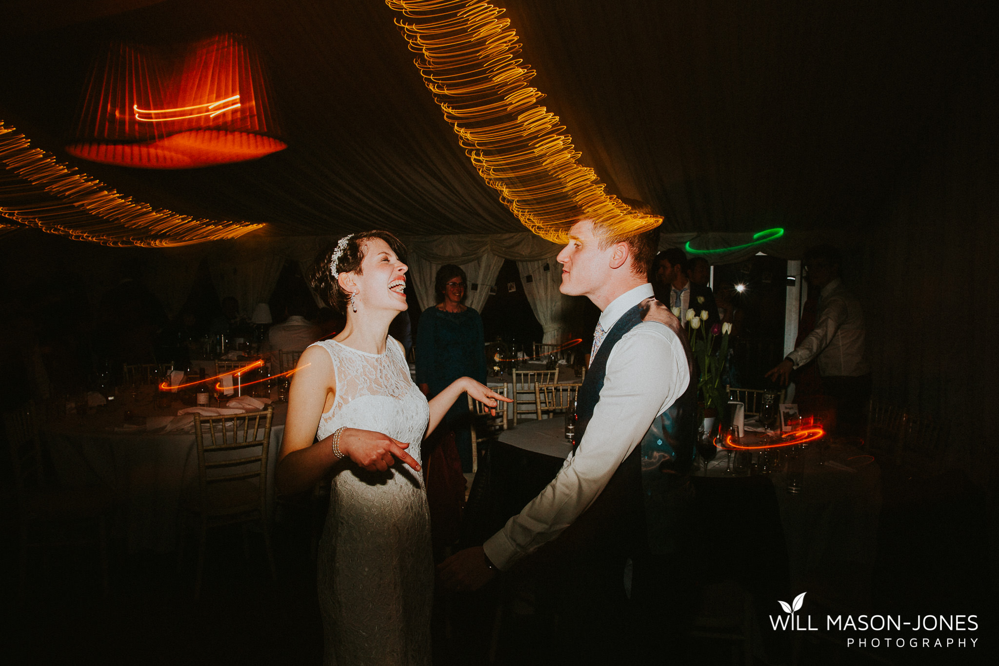colourful energetic fun dancefloor dancing photography llanerch vineyard wedding cardiff