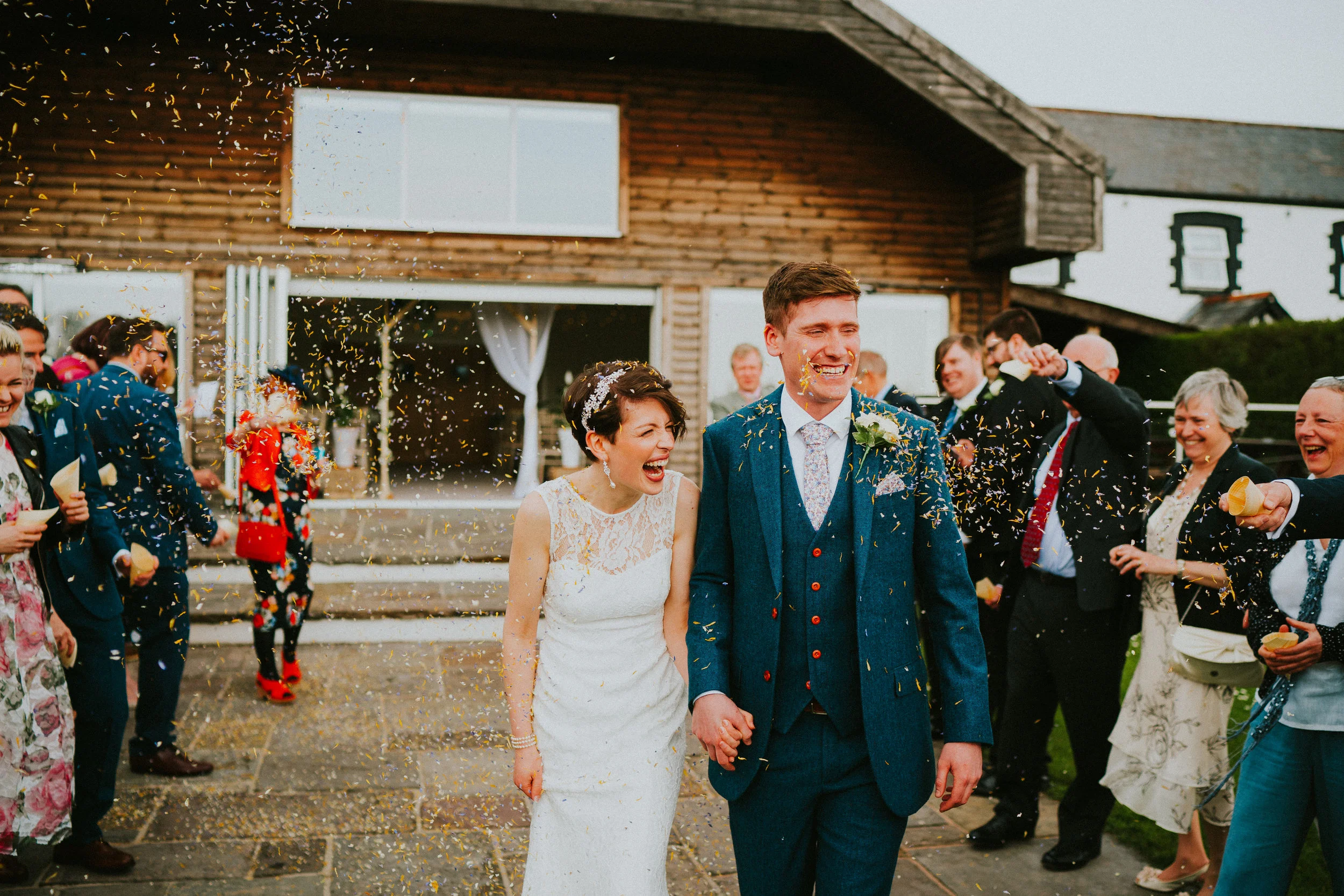 Colourful, uplifting wedding at Llanerch Vineyard Cardiff - Vikki &amp; Mike