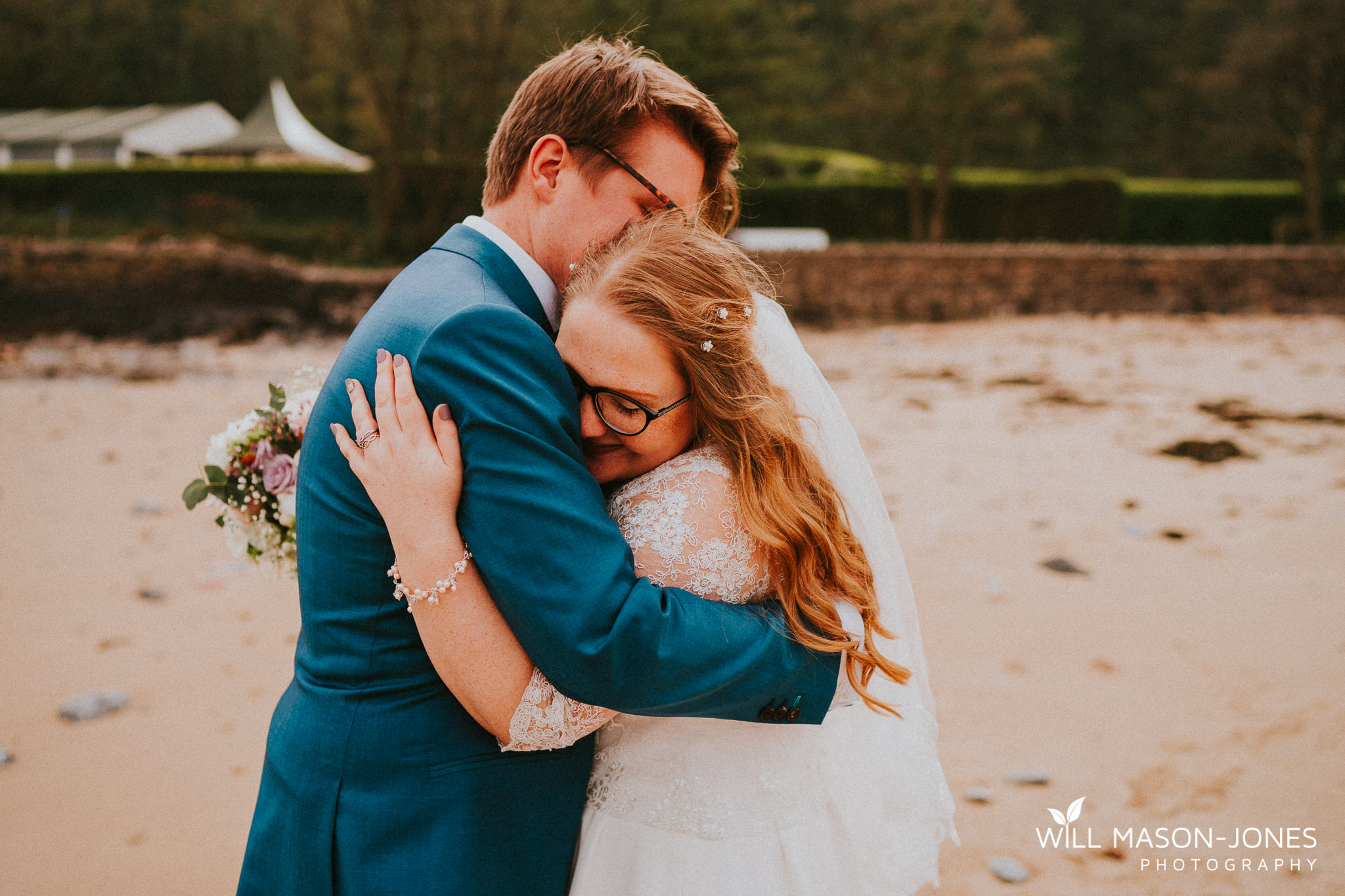  beach couple portraits colourful natural wedding photographer oxwich bay 