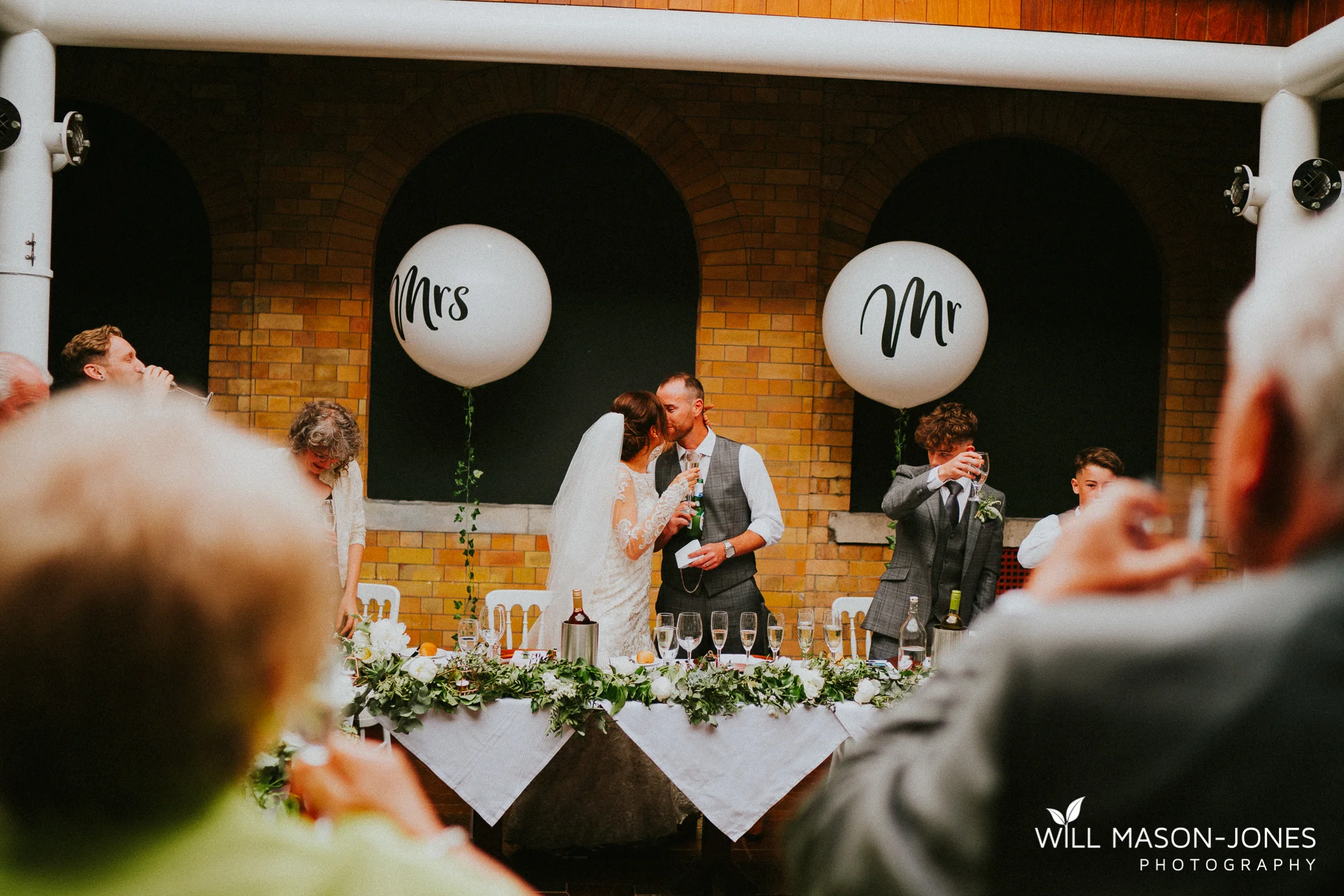  candid natural wedding photography morgans hotel swansea reception dancefloor 