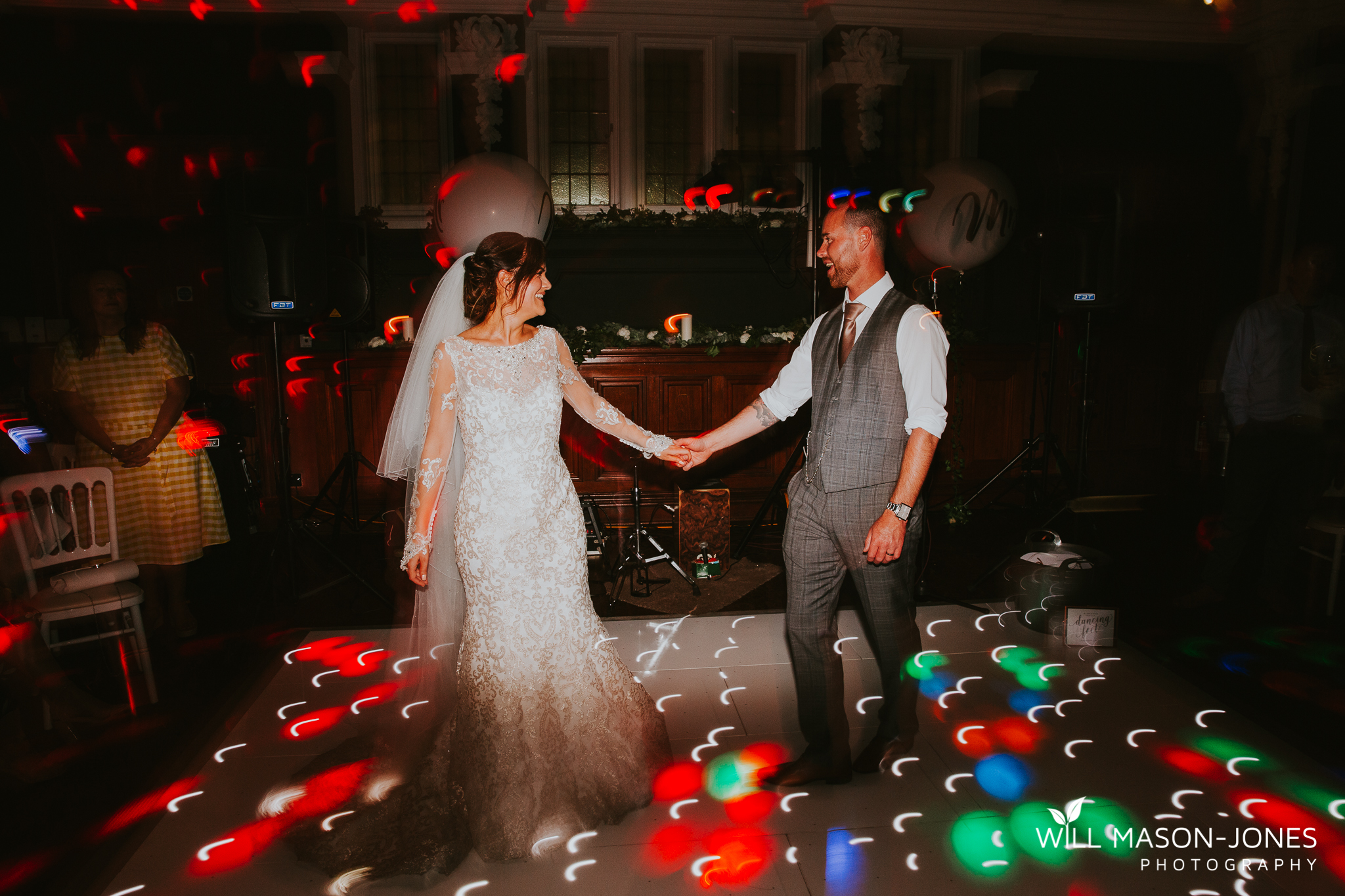  candid natural wedding photography morgans hotel swansea reception dancefloor 