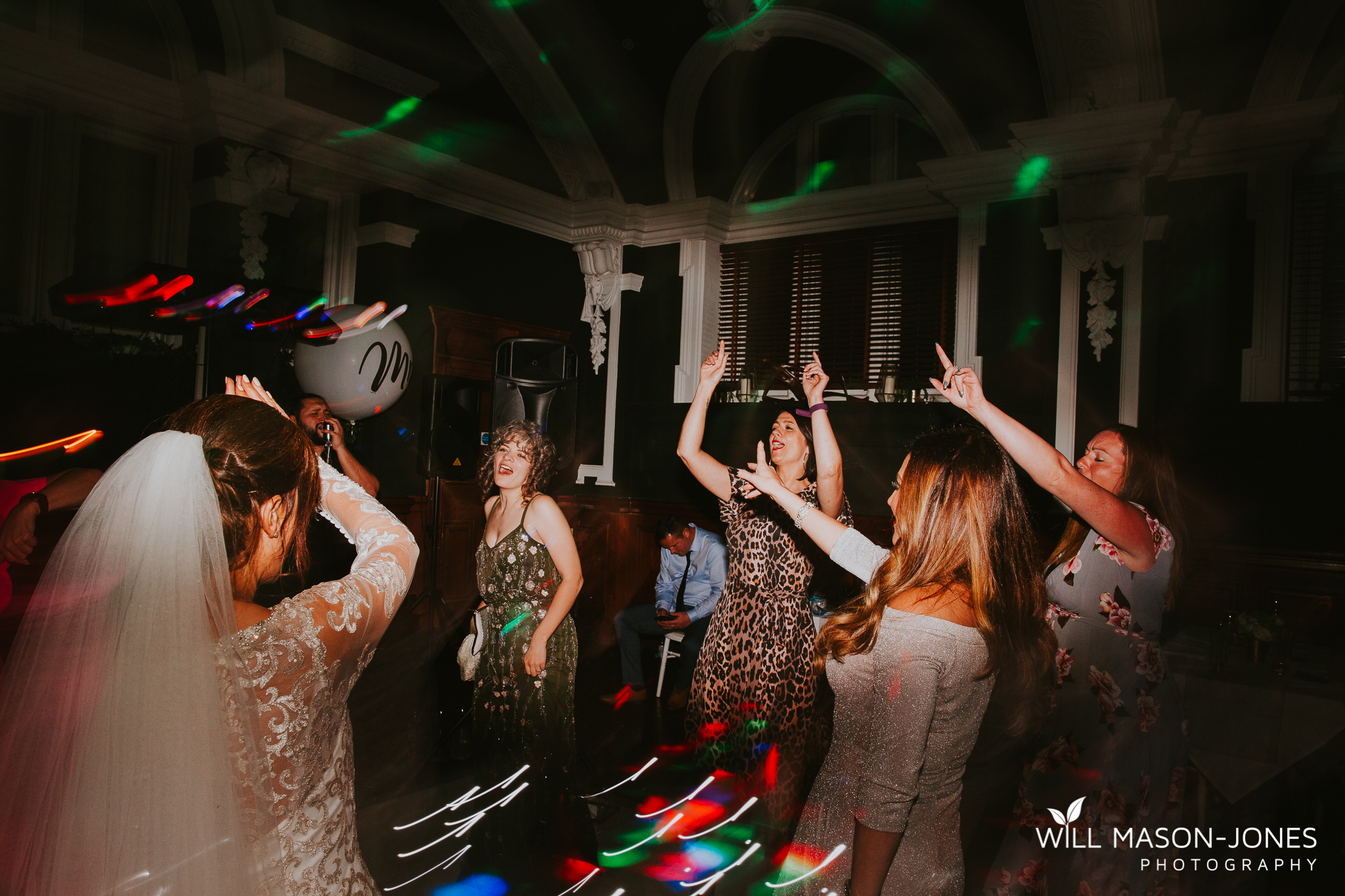  candid natural wedding photography morgans hotel swansea reception dancefloor 