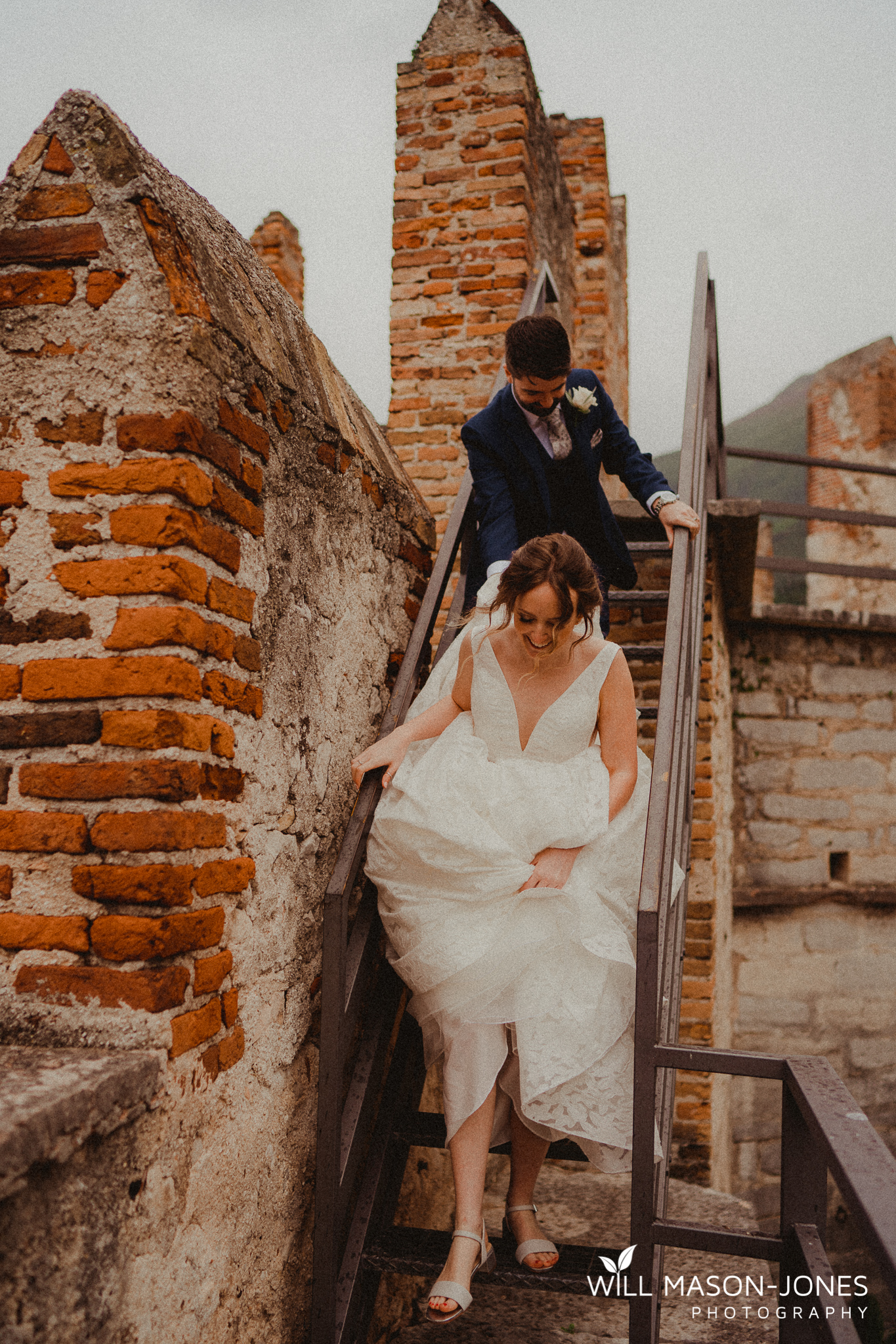 couple portrait photography in malcesine castle wedding destination 