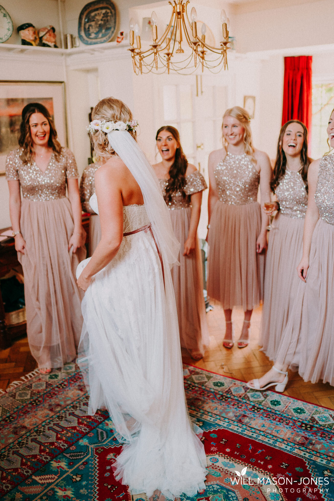  colourful fun relaxed bridal prep photography swansea wedding 