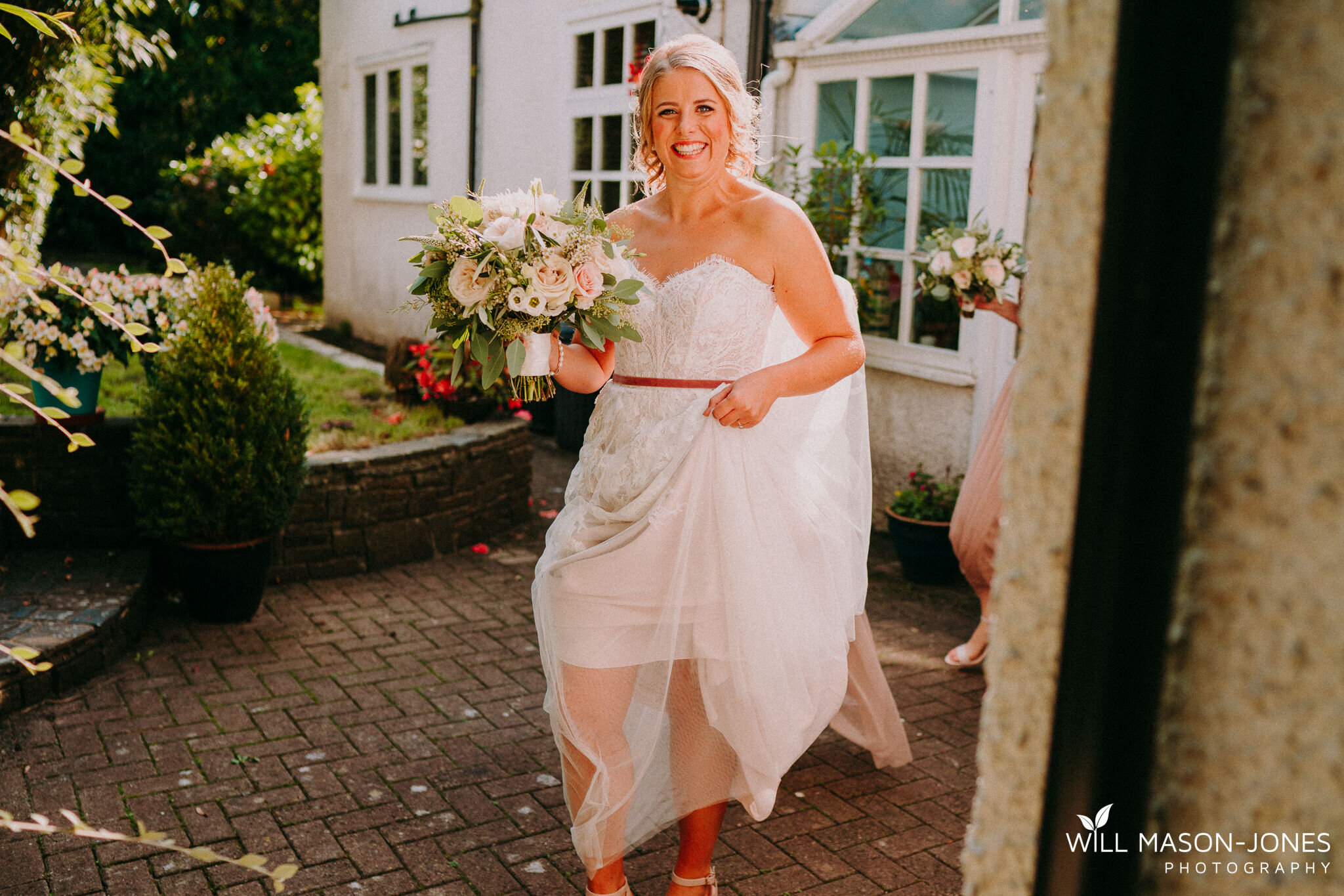  colourful fun relaxed bridal prep photography swansea wedding 