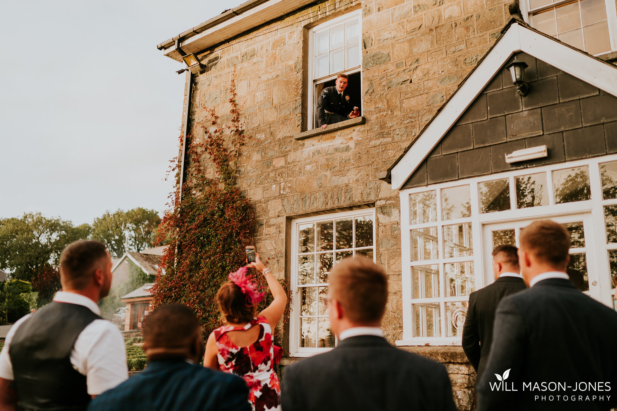  gellifawr woodland retreat wedding guests evening photography 