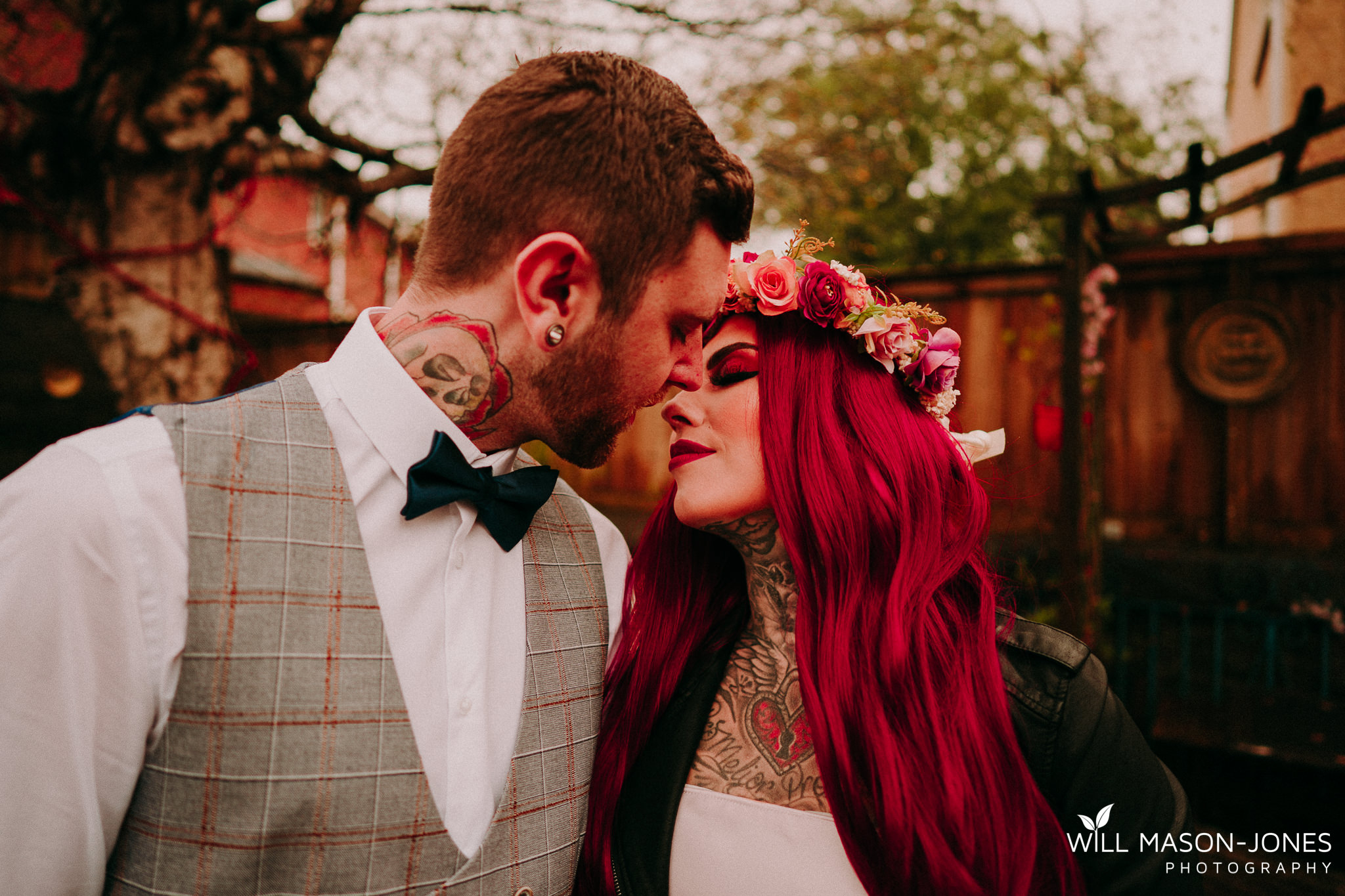 colourful alternative south wales swansea wedding photographers