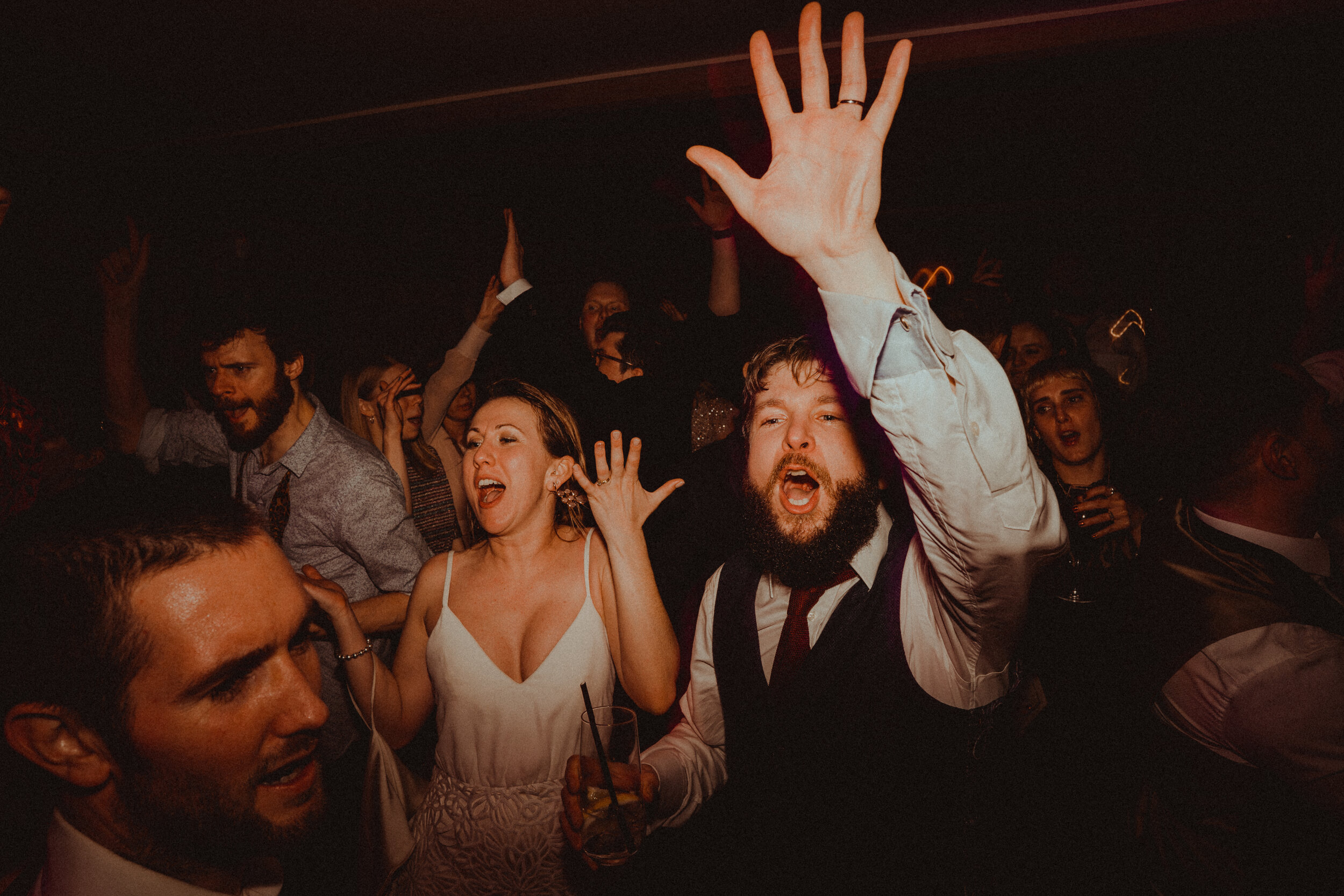  tower hill barns south wales swansea wedding photography fun dancefloor colourful 