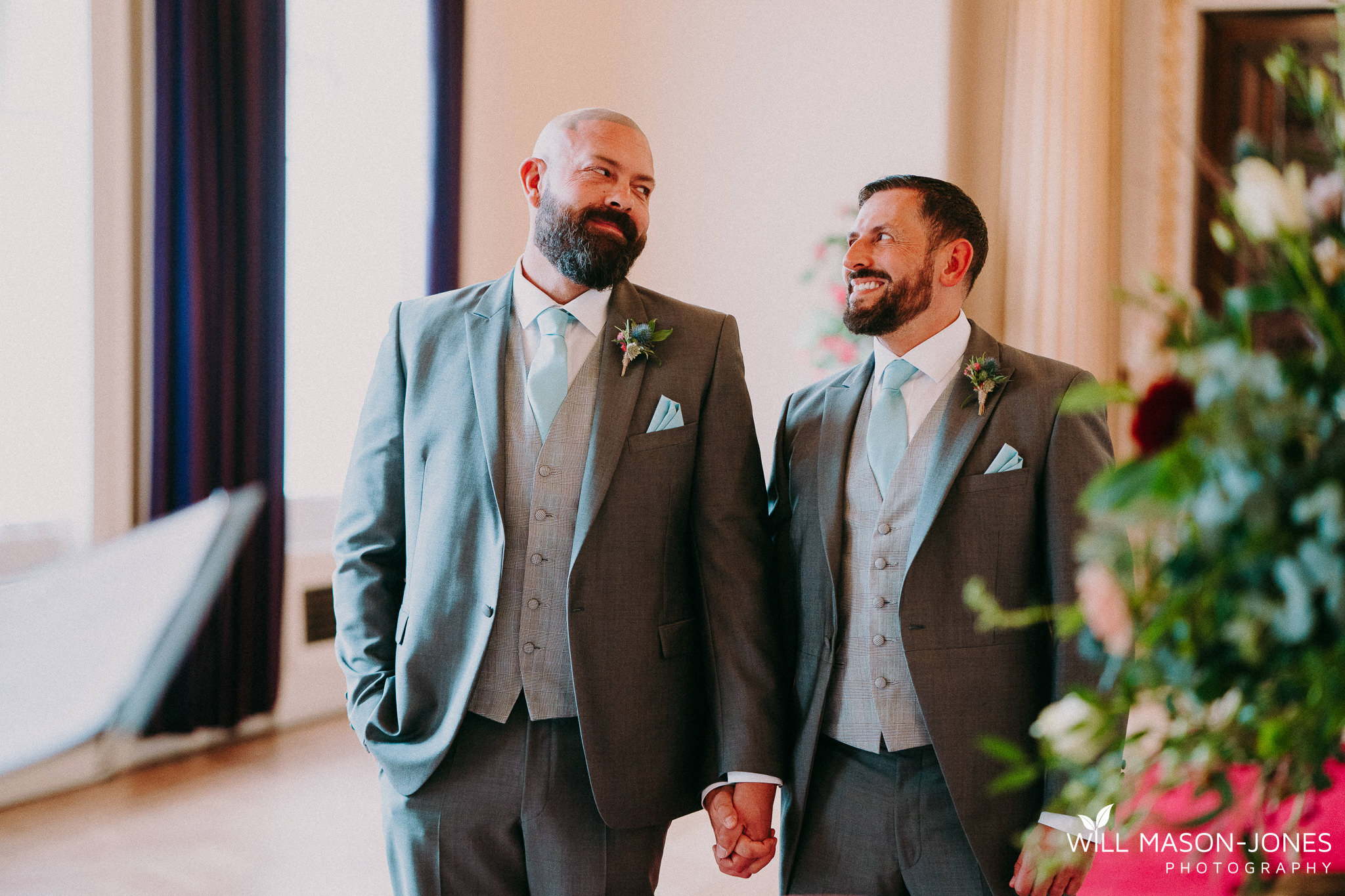  brangwyn hall swansea gay wedding photographer relaxed 