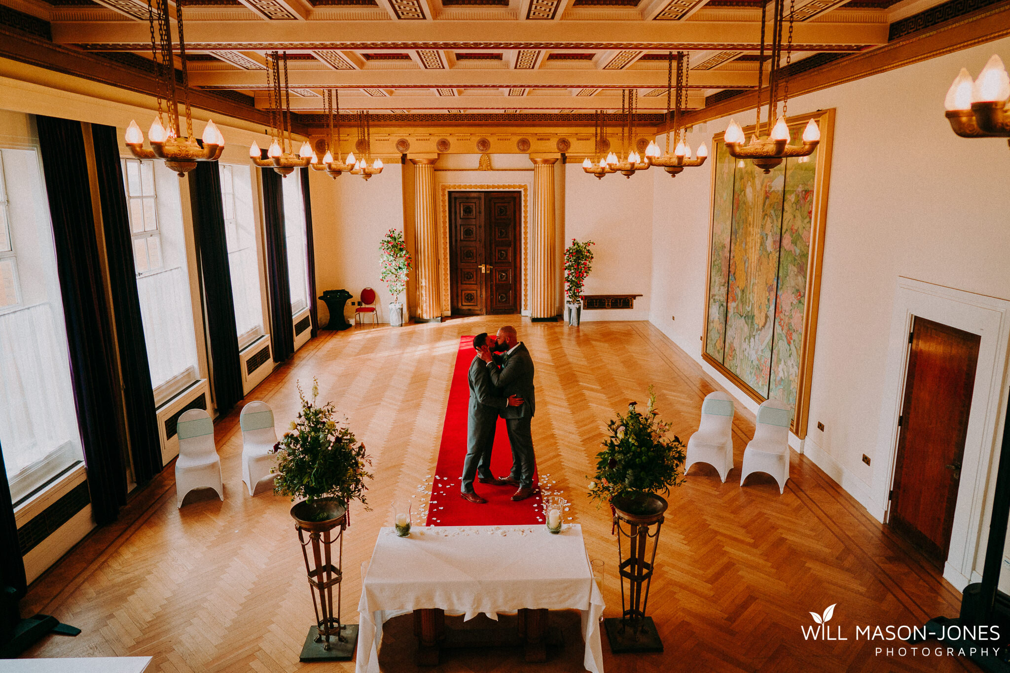  brangwyn hall swansea gay wedding photographer relaxed 