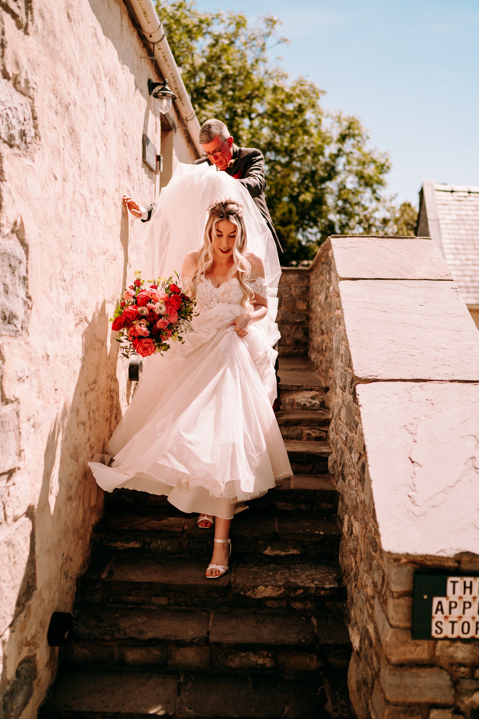  relaxed colourful natural wedding photography gileston manor south wales 