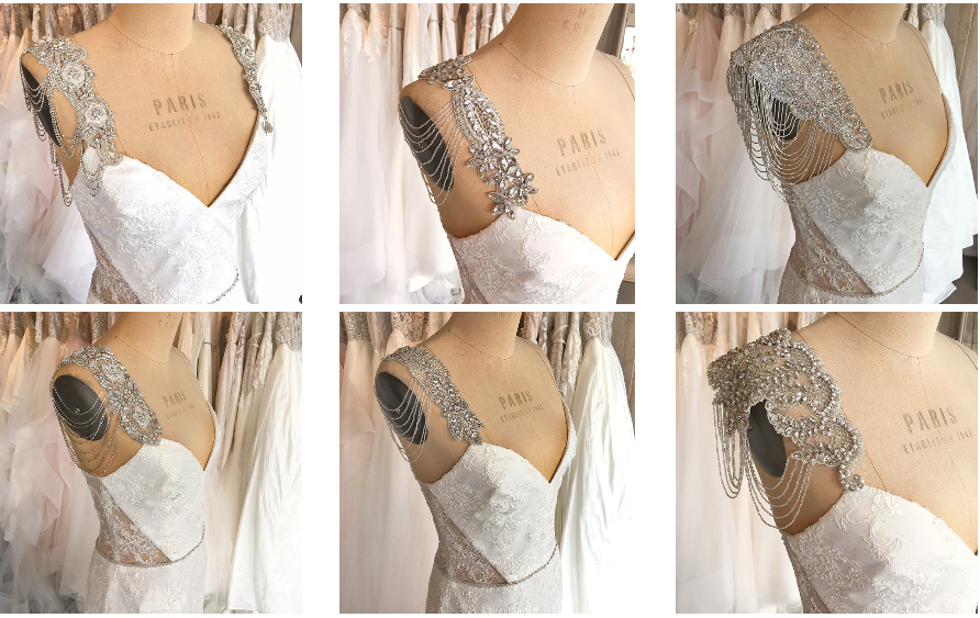 adding straps to a strapless wedding dress