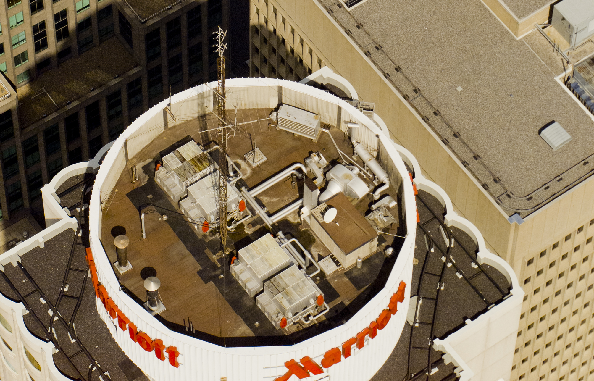 Marriott hotel rooftop, Montreal