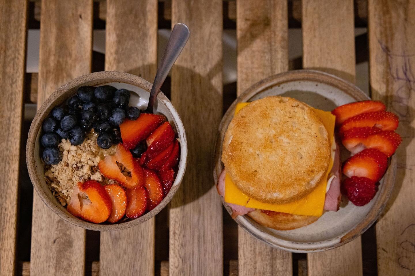 Quick and healthy breakfasts. We use @whitemountainfoods Bulgarian yogurt, fresh fruit, hemp granola and local honey in our yogurt parfait. 

@jbaltierra.jpg 📸 
@whiskeyandclay 
#lockharttx #lockharttexas 
#begoodtoyourneighbors