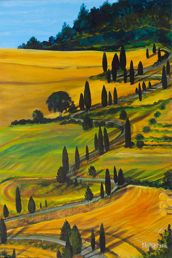 A Tuscan Road 24"x36" Acrylic $650.00