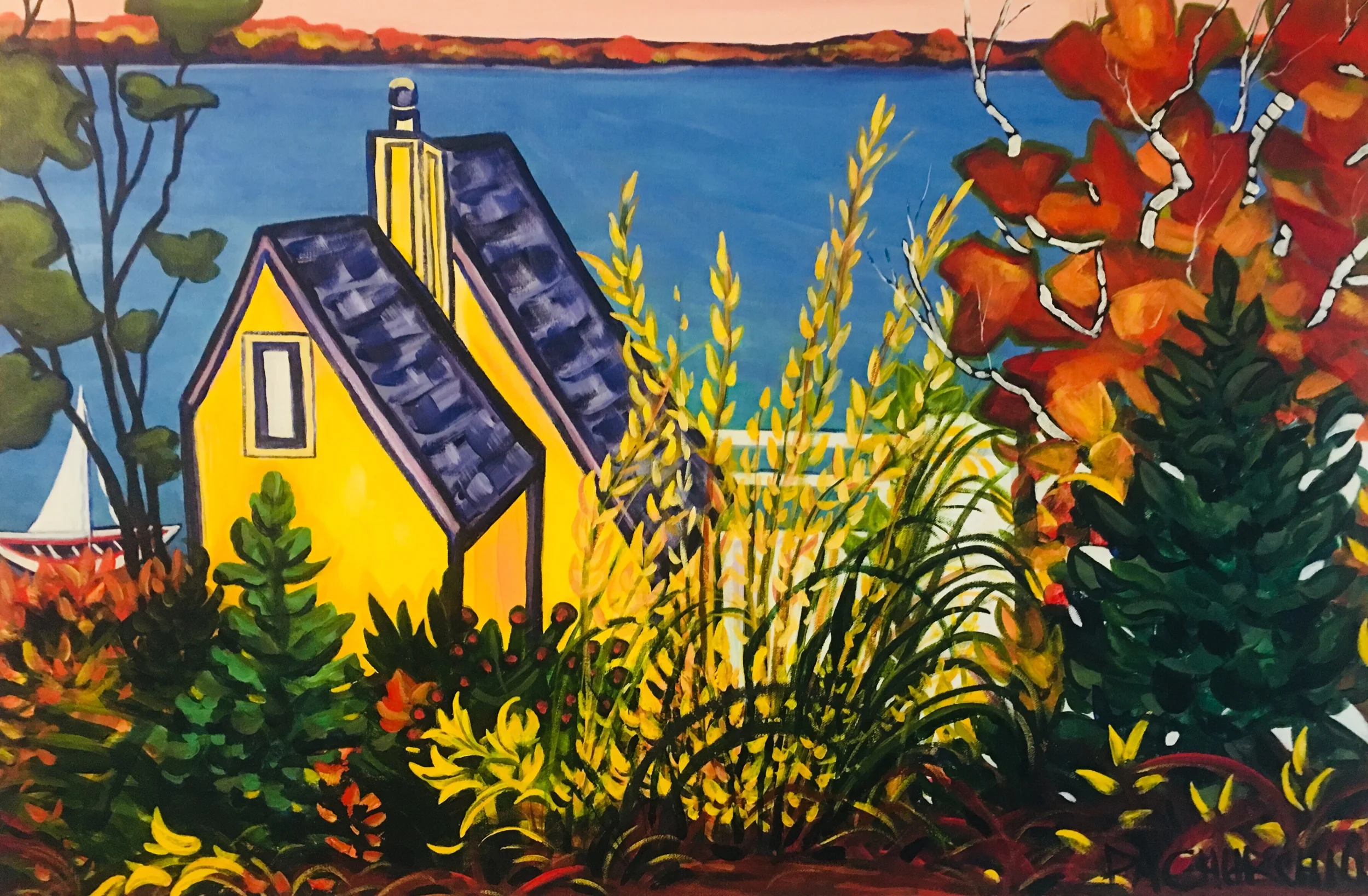 Boathouse on the Barrie Waterfront 24”x36” $650 On Exhibit at the Collingwood Library Until October
