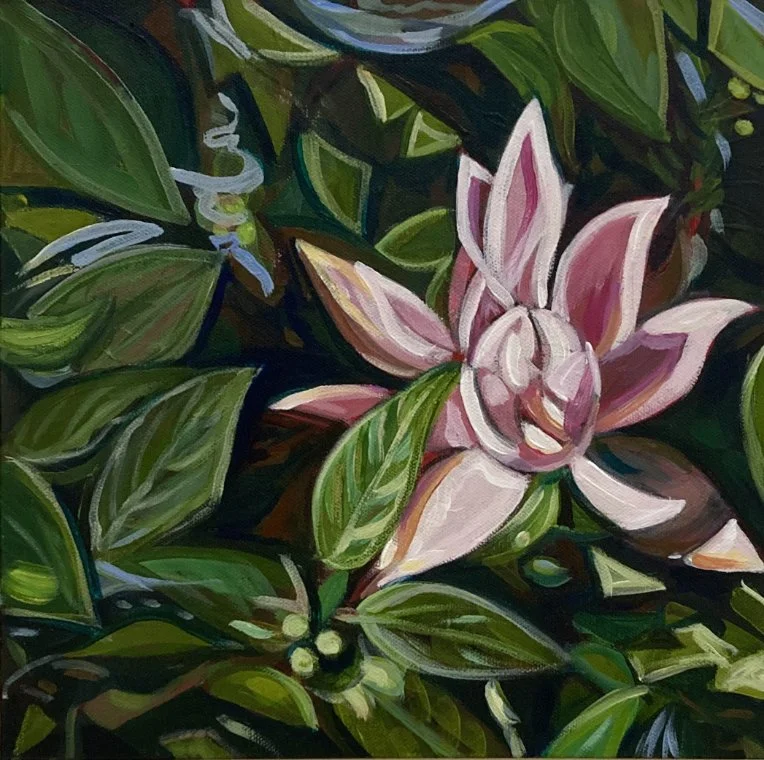 “ Magnolia “  12 X 12 acrylic - $195