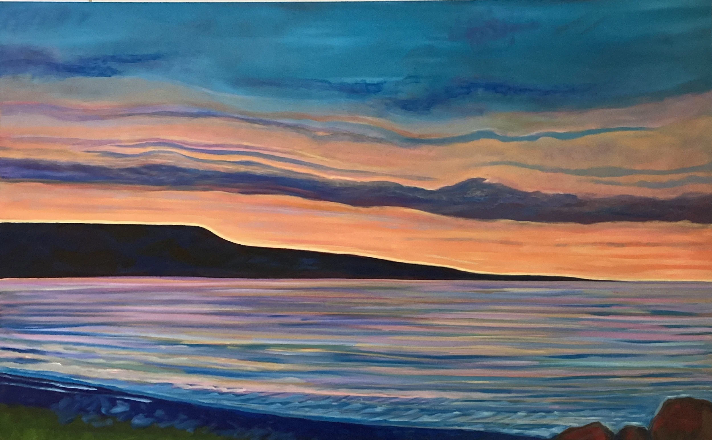 Rainbow At Dusk “ - Acrylic 30”x48” - $1525
