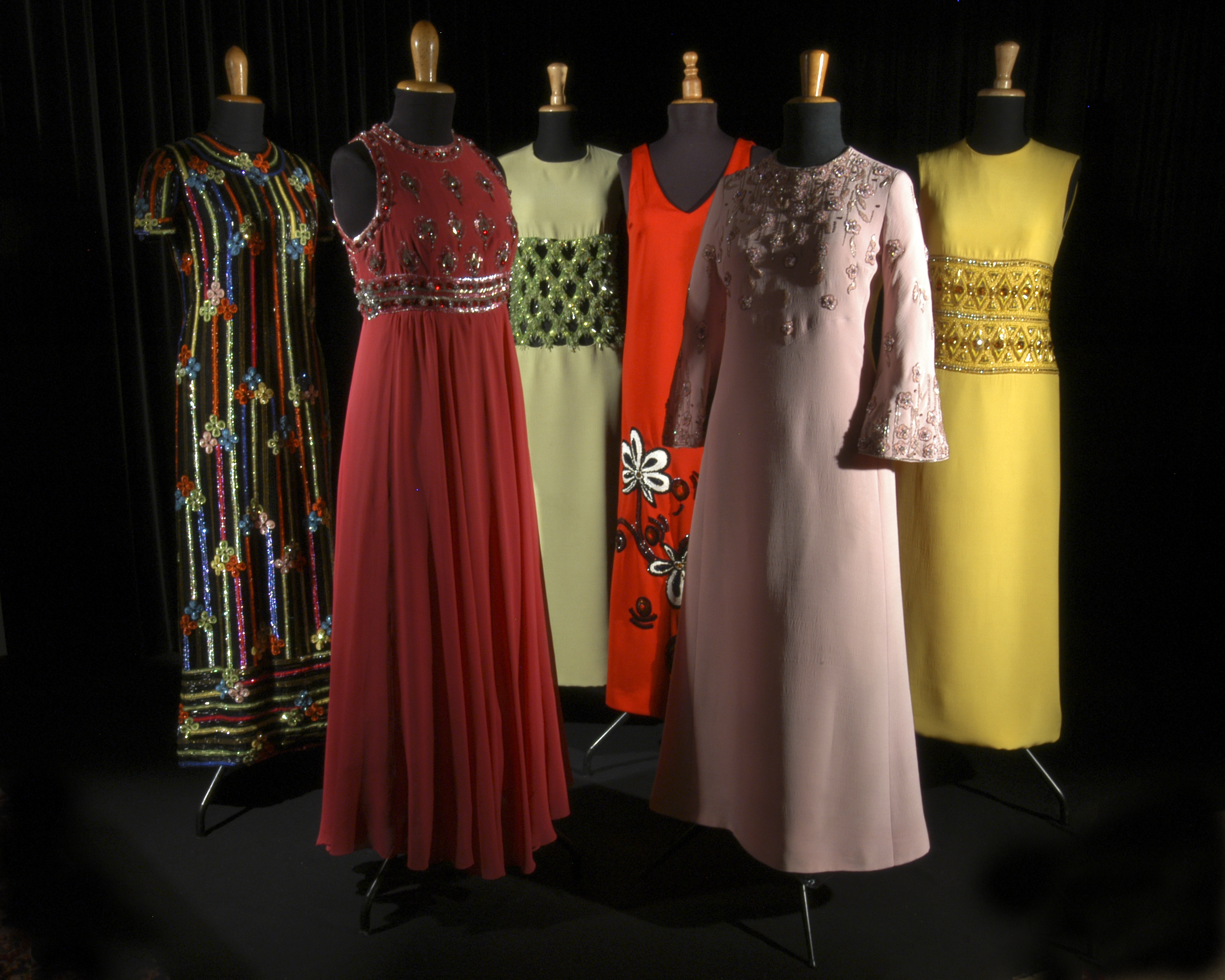  1970s embroidered evening gowns. Annamode. Courtesy Fondazione Annamode