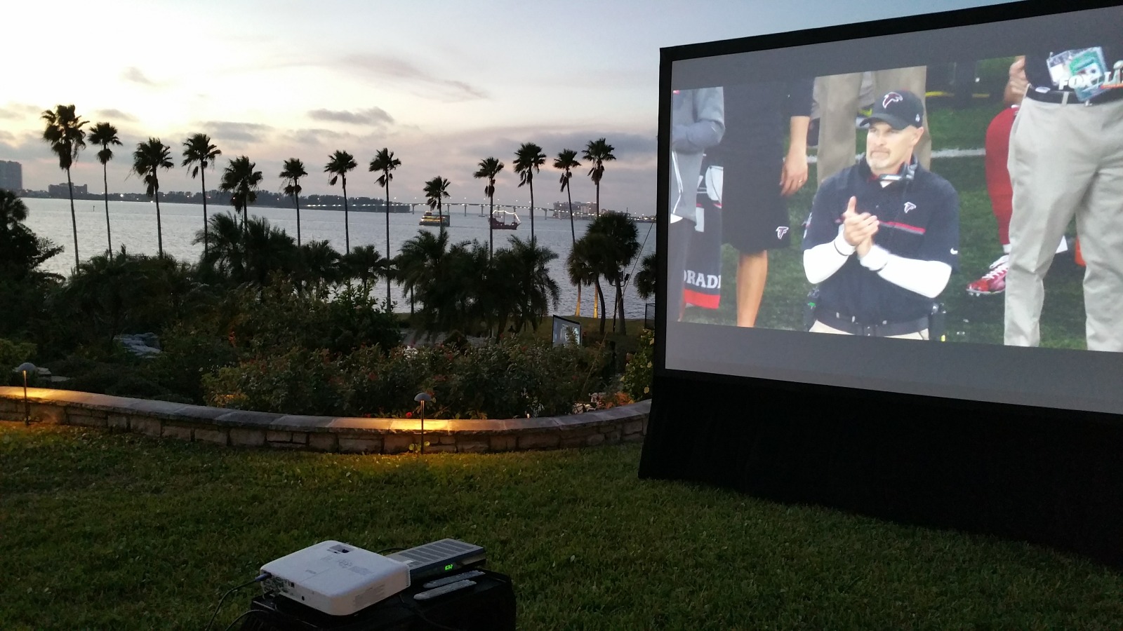 2017 Super Bowl Big Screen Setup