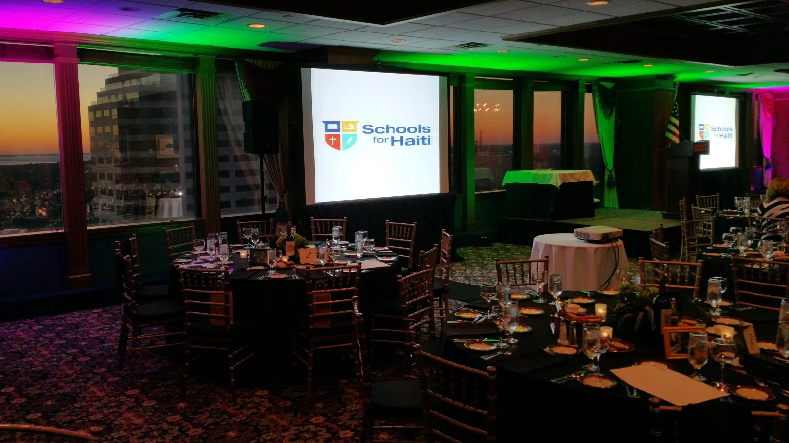 2-Screen-Setup-for-Charity-Event-with-Schools-for-Haiti