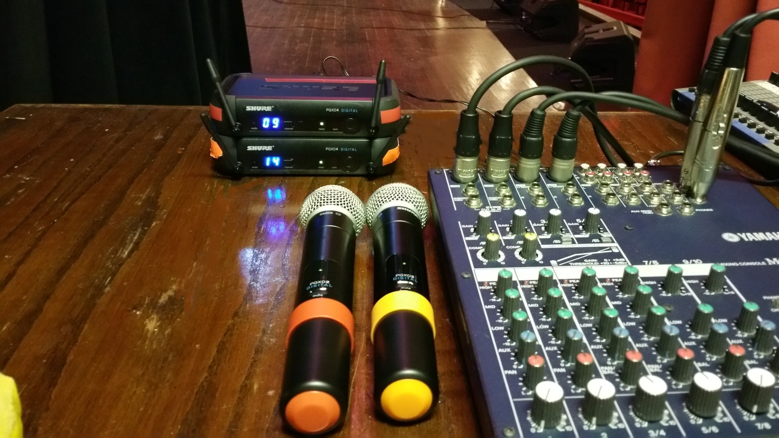Two Wireless Microphones and Audio Board