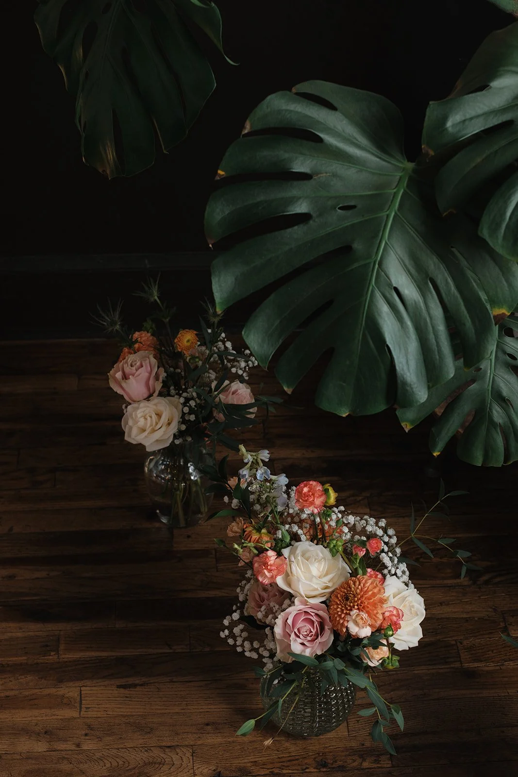 Indoor intimate venue in Portland Oregon with lush greenery for a romantic wedding ceremony