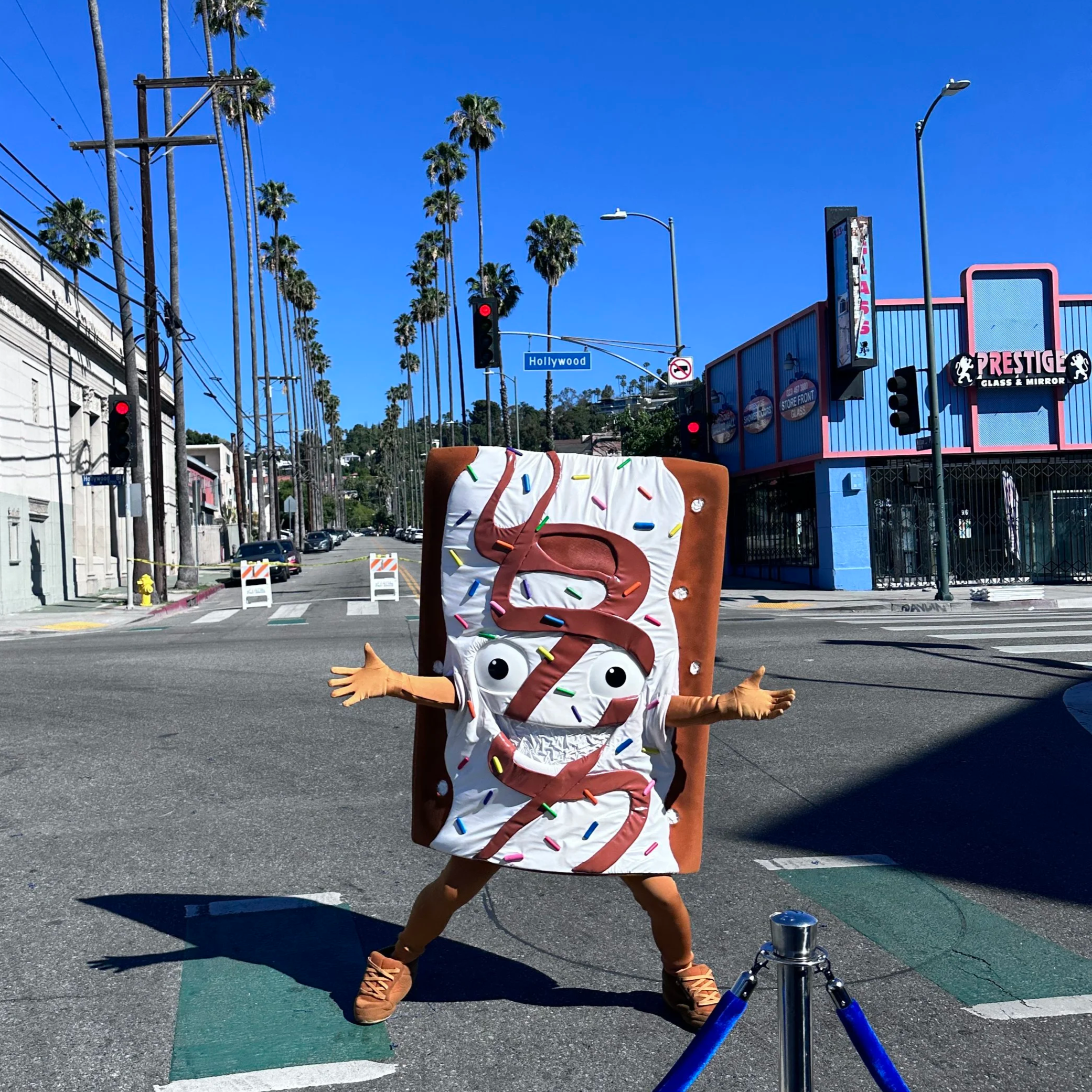 Mikey performs as Pop-Tart Mascot